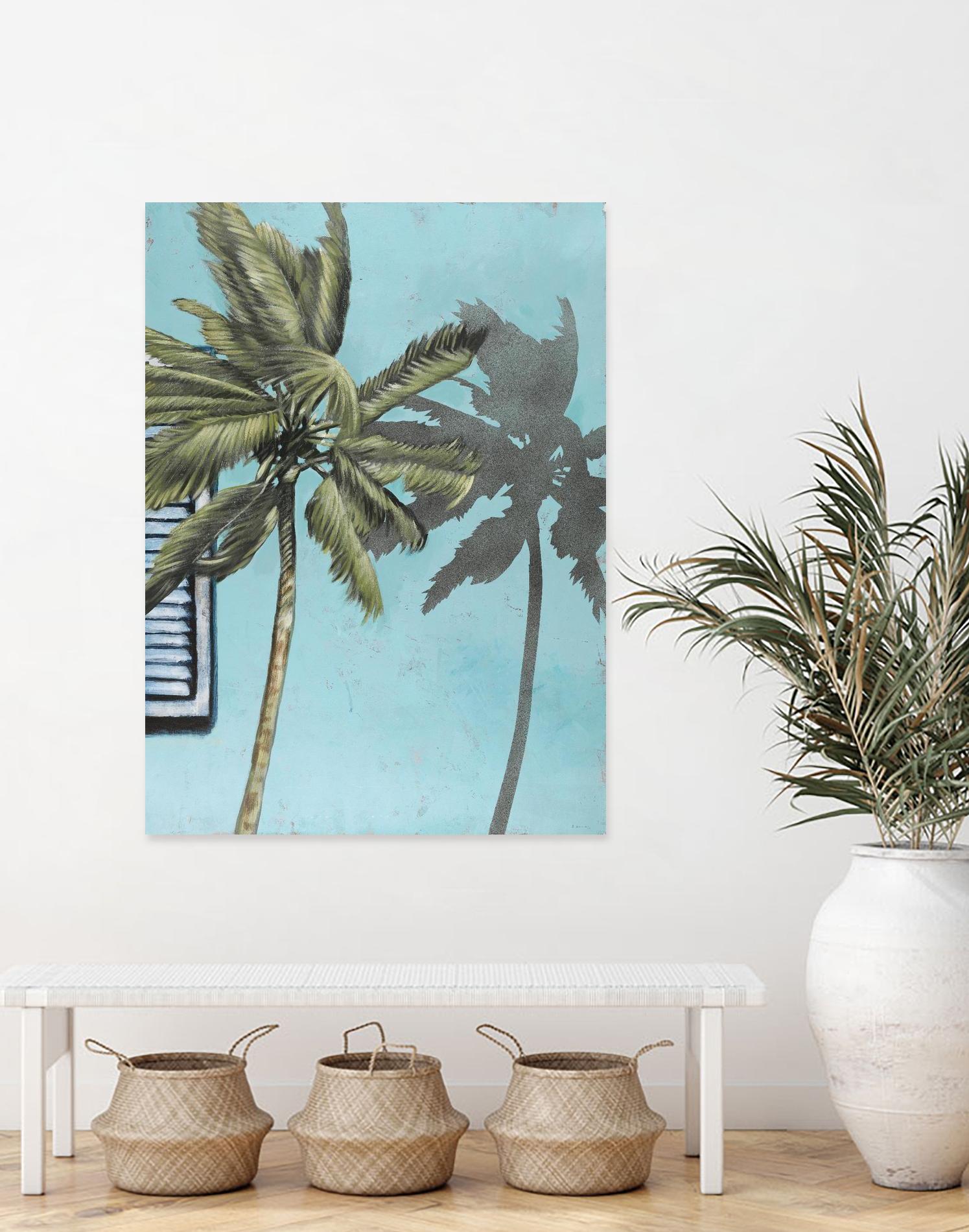 Tropic Shadow 1 by David Dauncey on GIANT ART - blue tropical