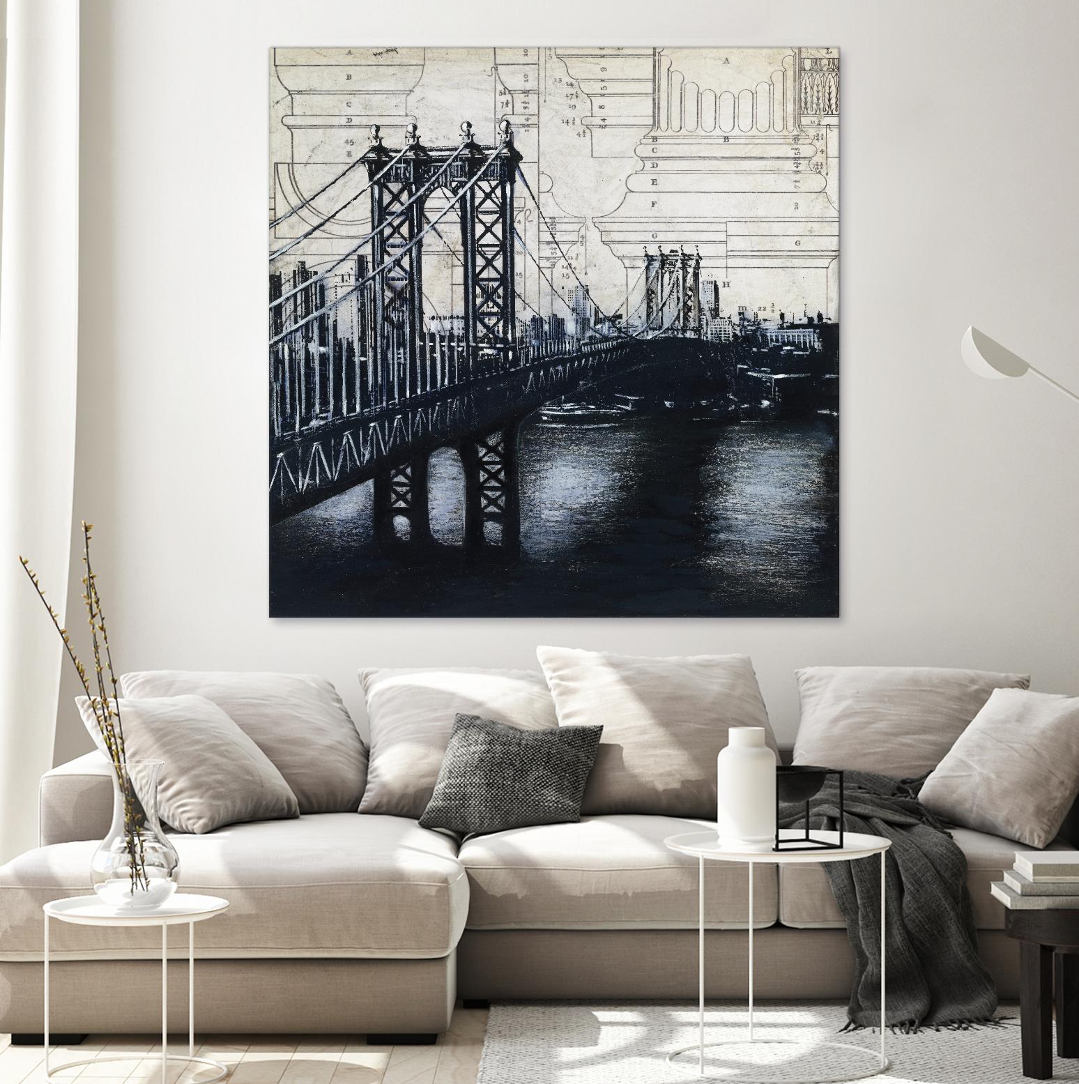 Bridges of Old 2 by David Dauncey on GIANT ART - black city scene