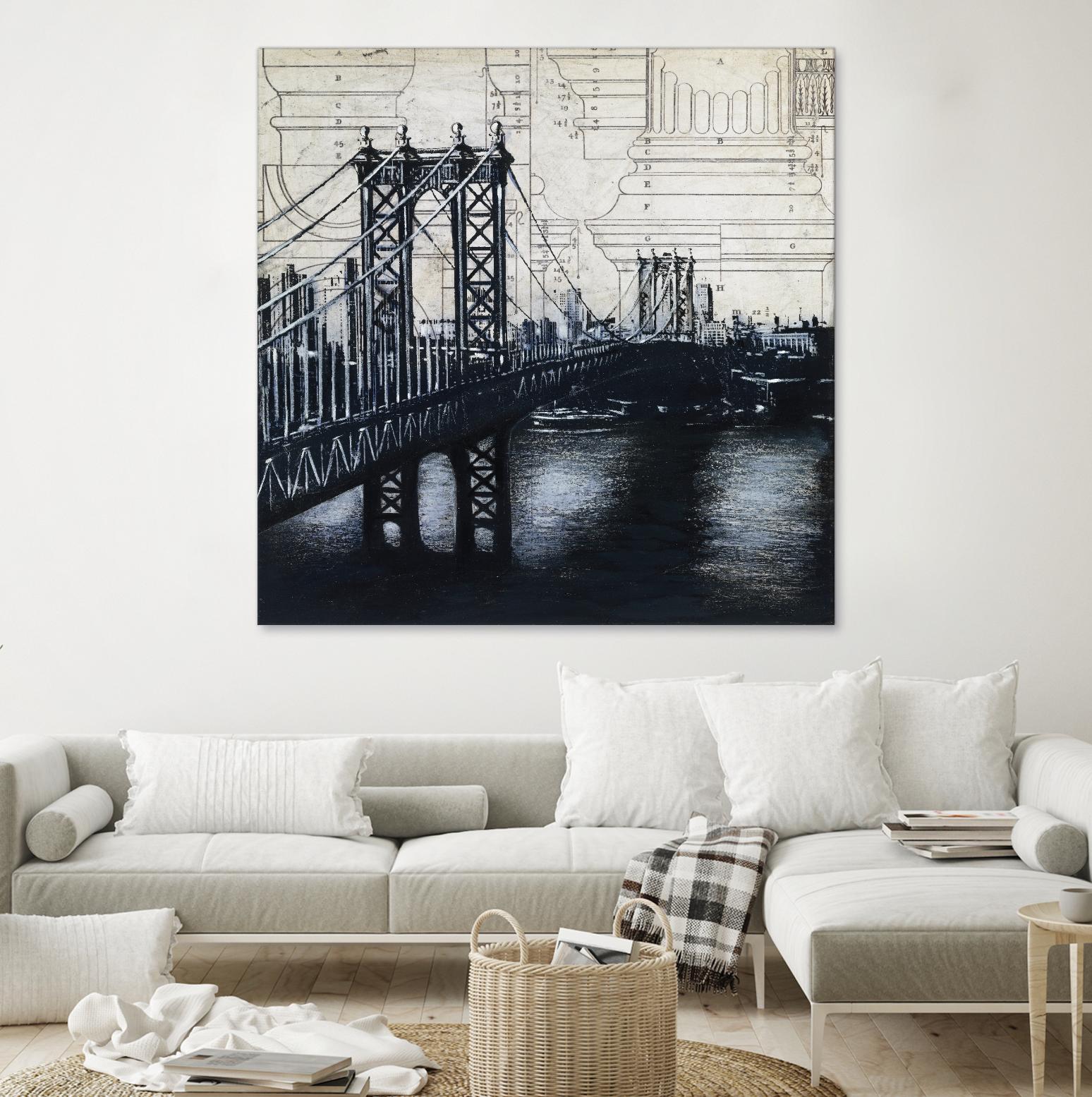 Bridges of Old 2 by David Dauncey on GIANT ART - black city scene