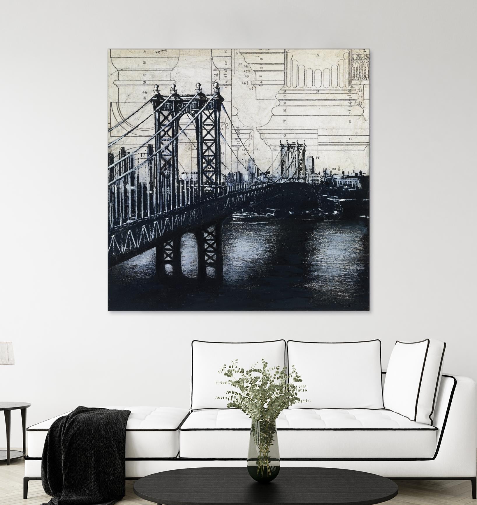 Bridges of Old 2 by David Dauncey on GIANT ART - black city scene