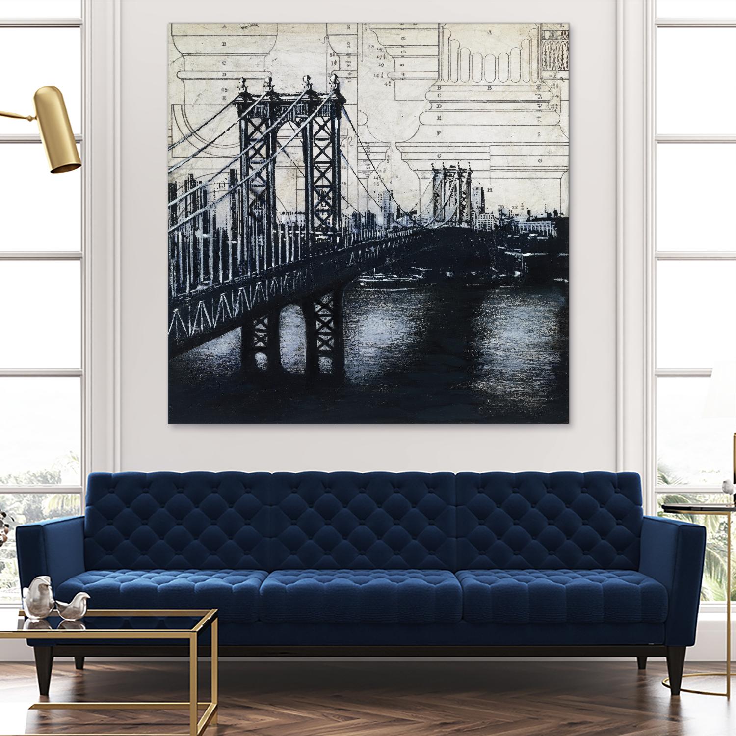 Bridges of Old 2 by David Dauncey on GIANT ART - black city scene