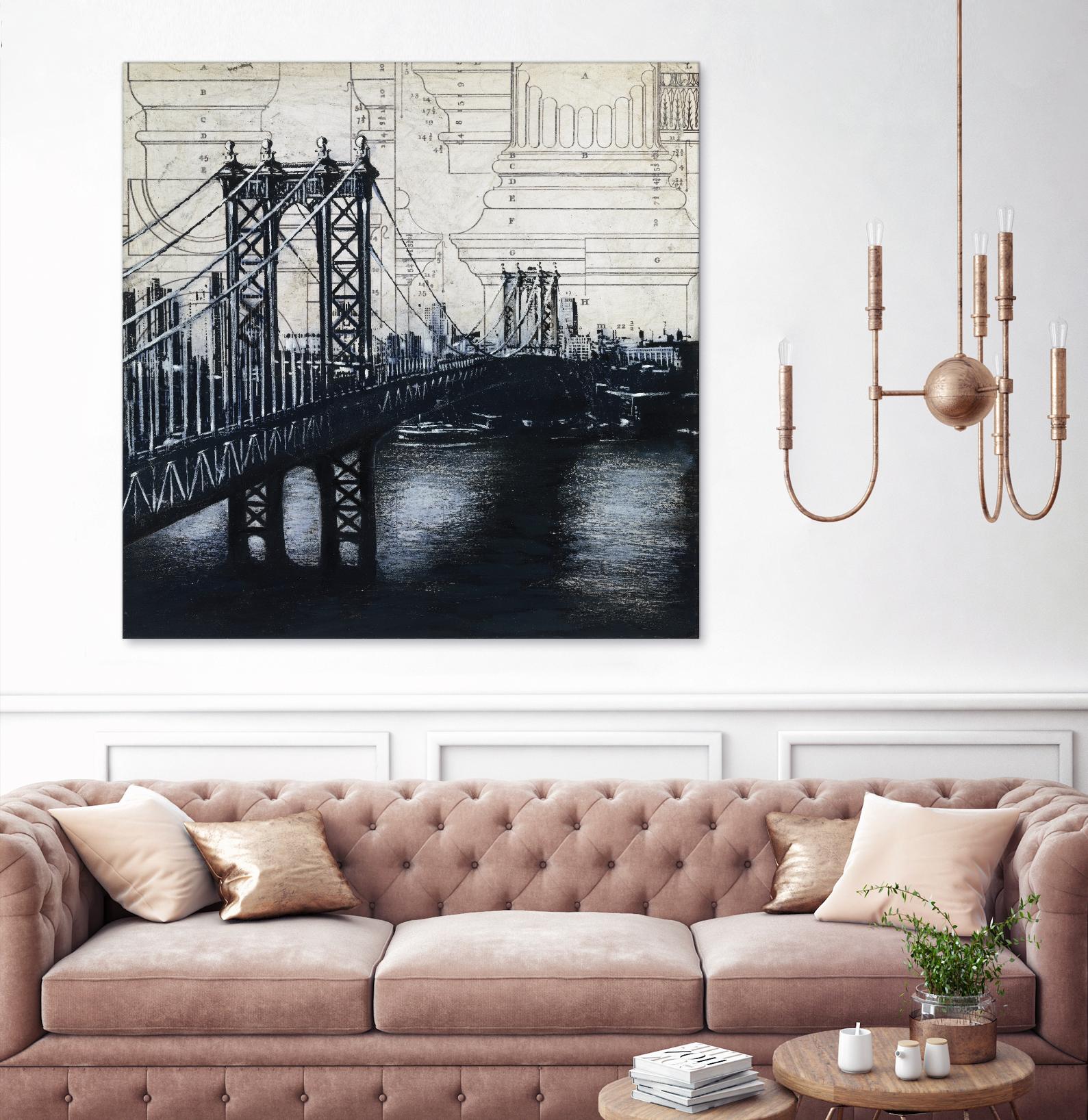 Bridges of Old 2 by David Dauncey on GIANT ART - black city scene