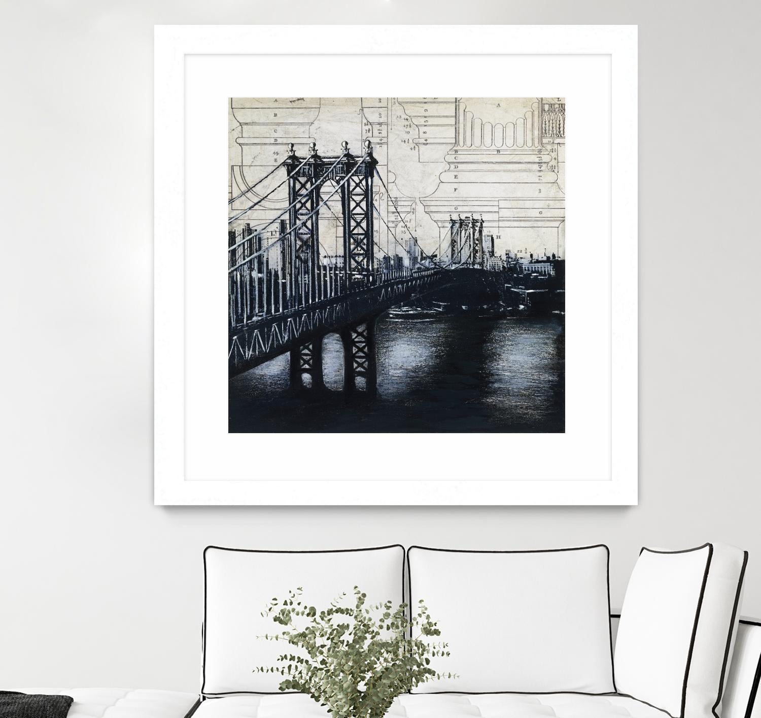 Bridges of Old 2 by David Dauncey on GIANT ART - black city scene