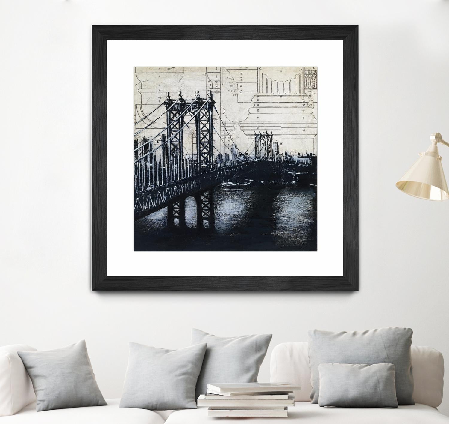 Bridges of Old 2 by David Dauncey on GIANT ART - black city scene