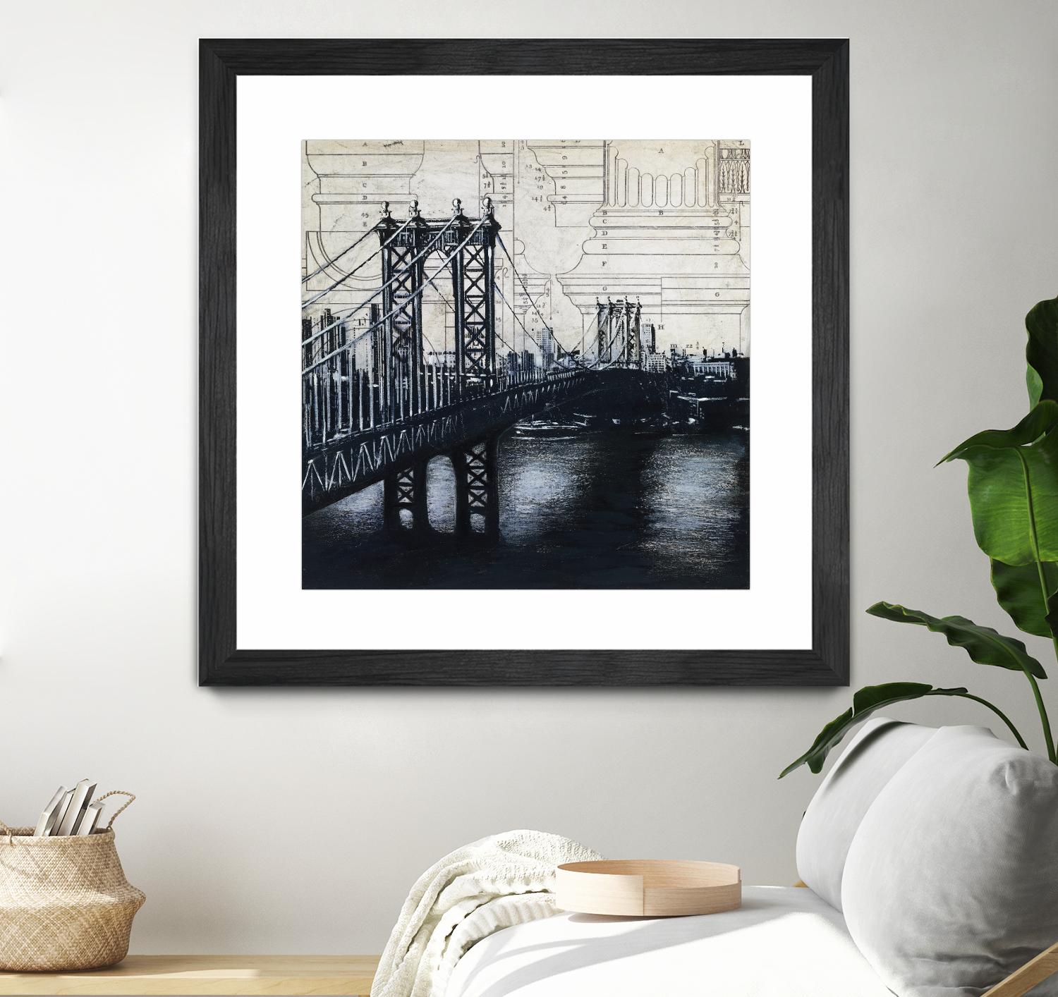 Bridges of Old 2 by David Dauncey on GIANT ART - black city scene