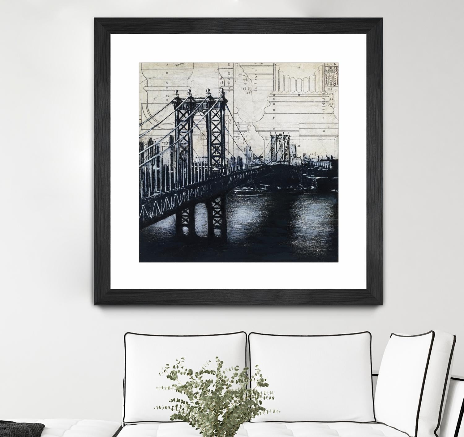 Bridges of Old 2 by David Dauncey on GIANT ART - black city scene