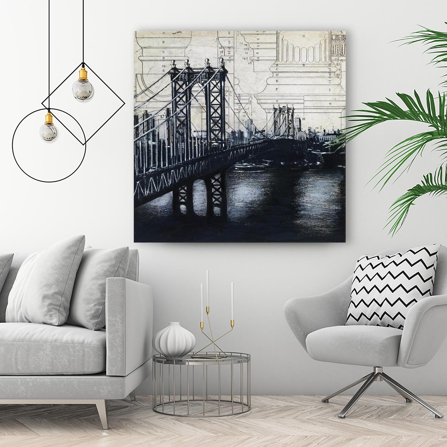 Bridges of Old 2 by David Dauncey on GIANT ART - black city scene