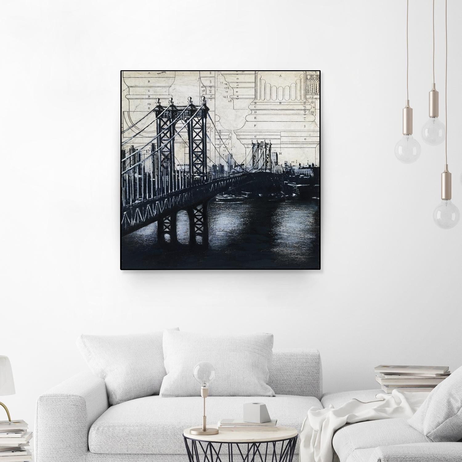 Bridges of Old 2 by David Dauncey on GIANT ART - black city scene