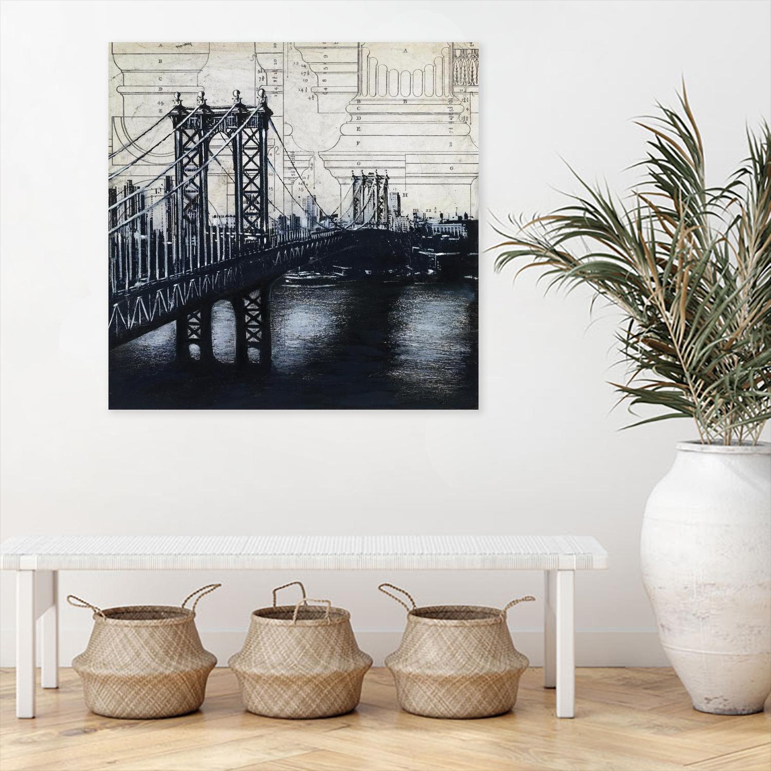 Bridges of Old 2 by David Dauncey on GIANT ART - black city scene
