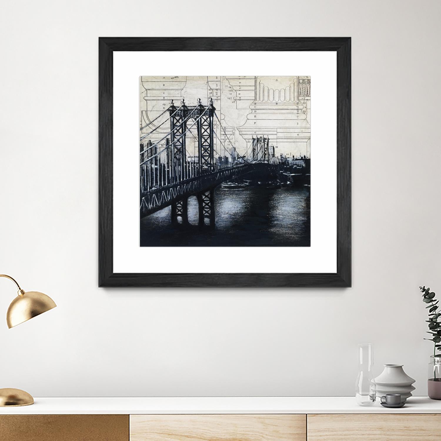 Bridges of Old 2 by David Dauncey on GIANT ART - black city scene