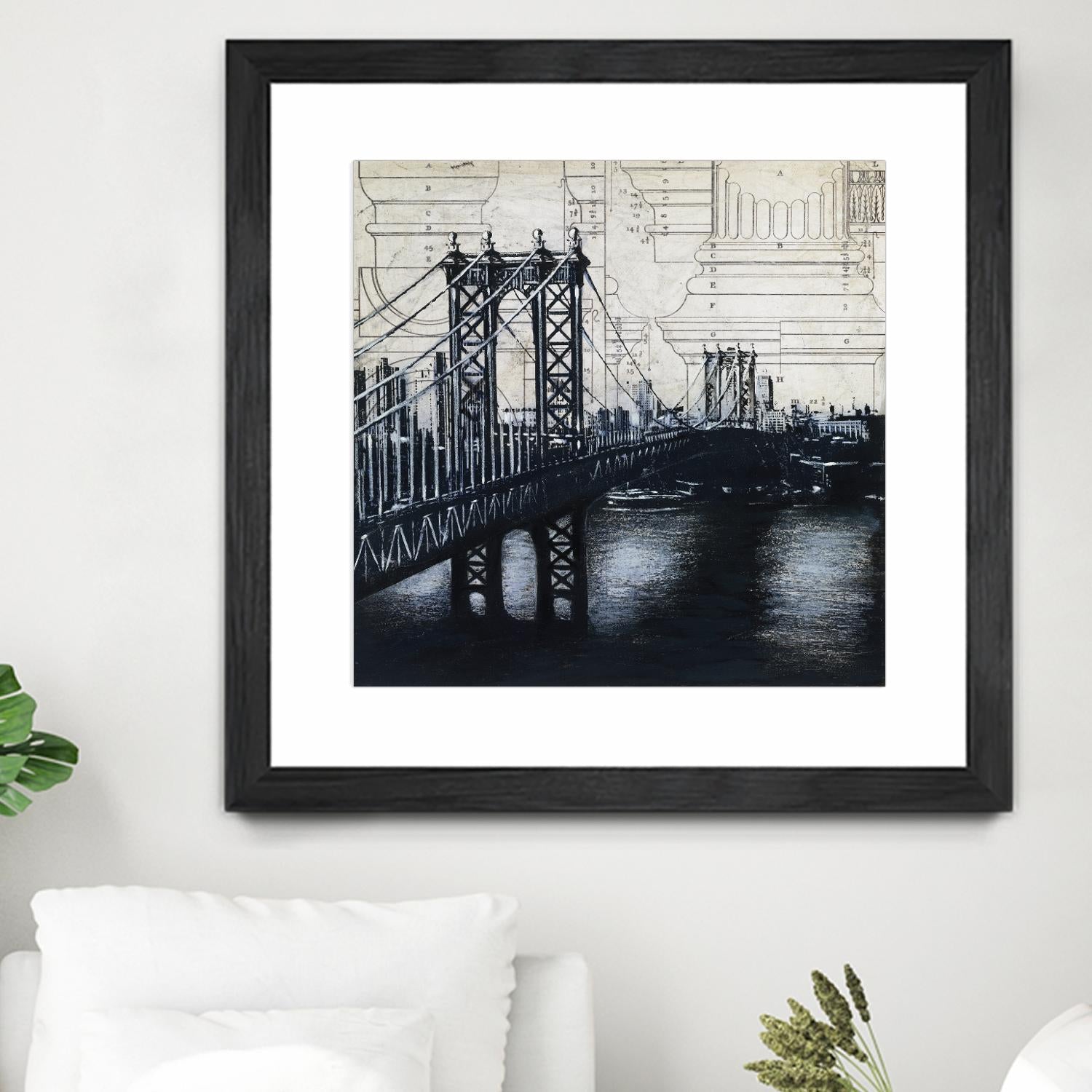 Bridges of Old 2 by David Dauncey on GIANT ART - black city scene