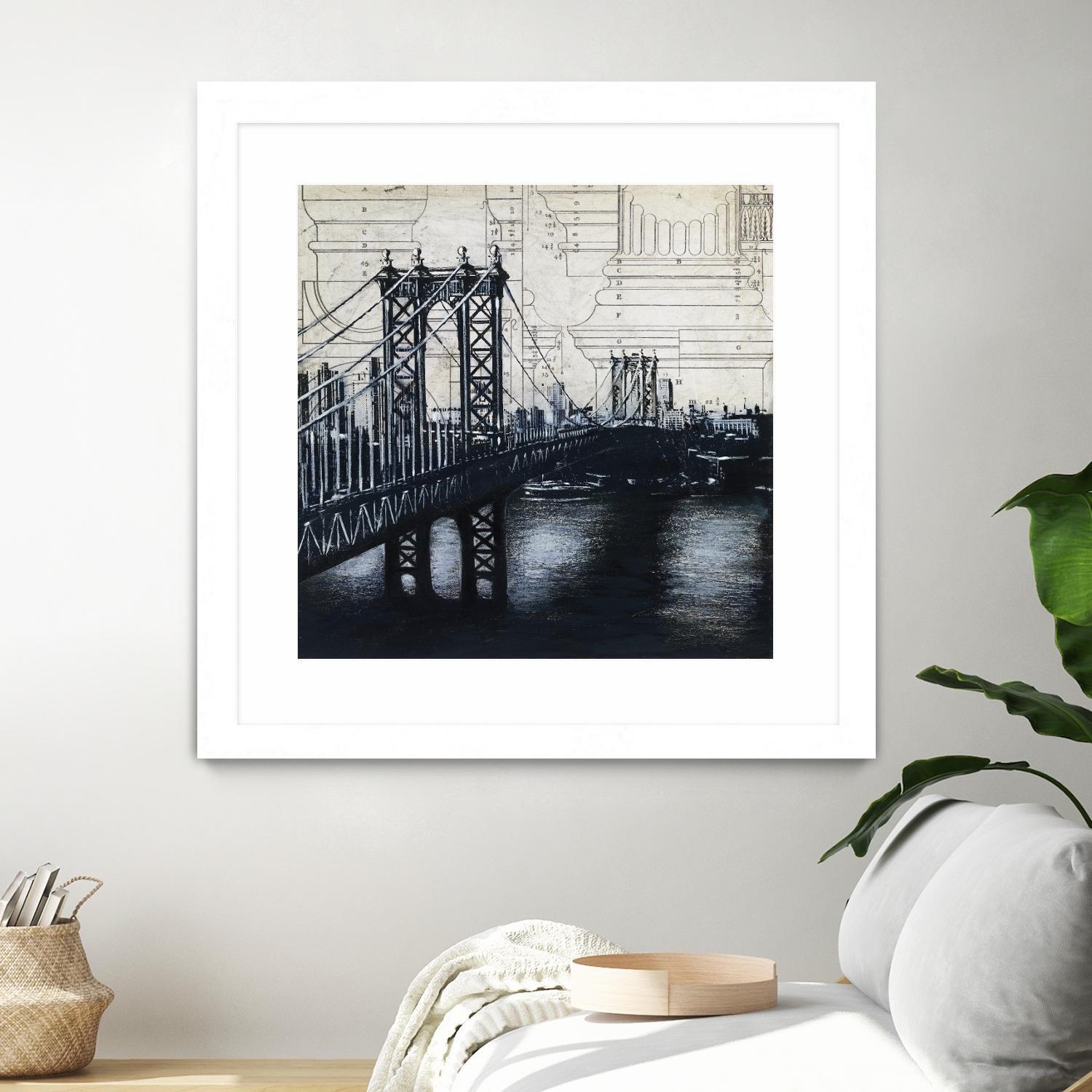 Bridges of Old 2 by David Dauncey on GIANT ART - black city scene