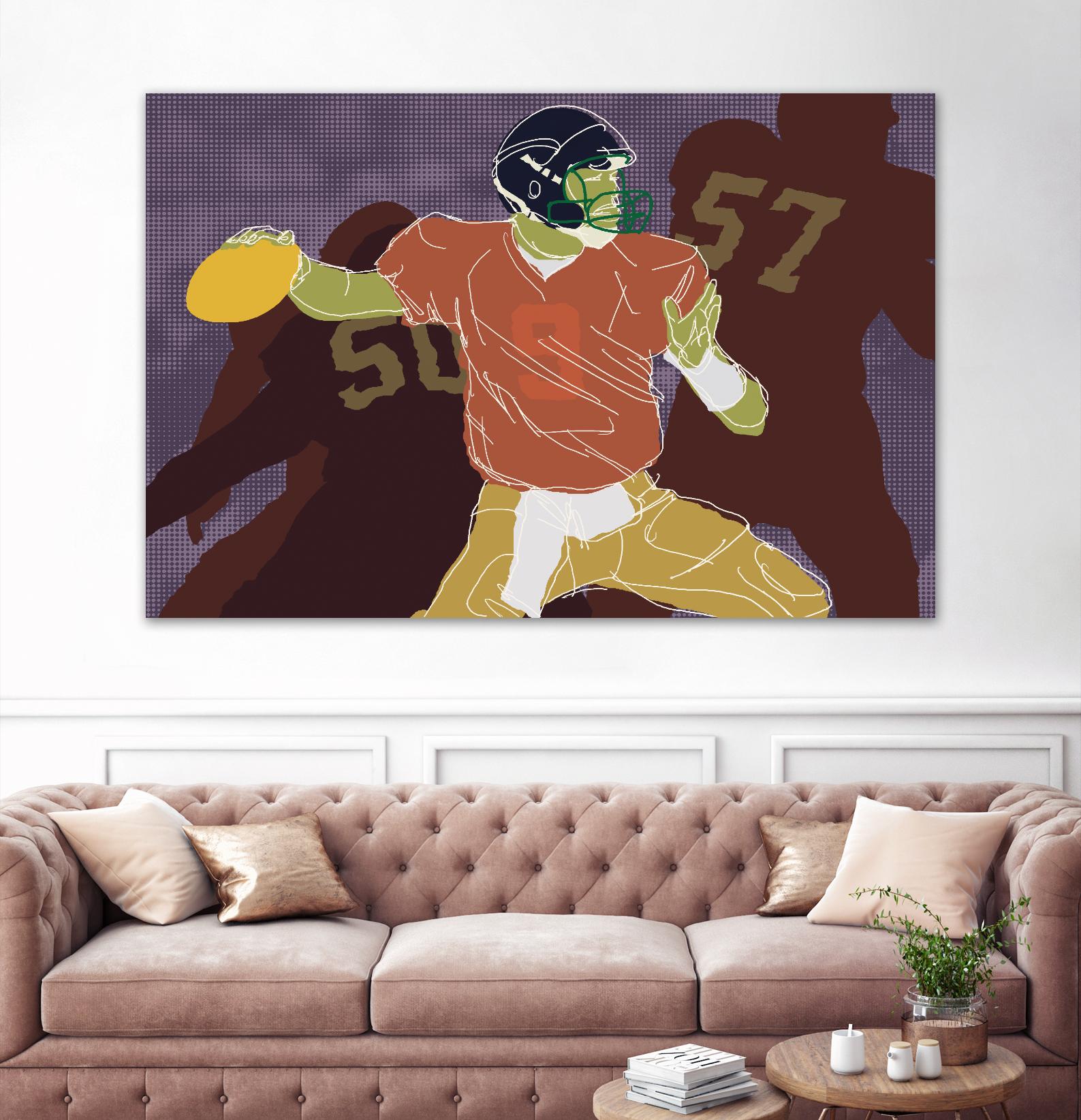 QB Ready by Robert Williamson on GIANT ART - yellow leisure