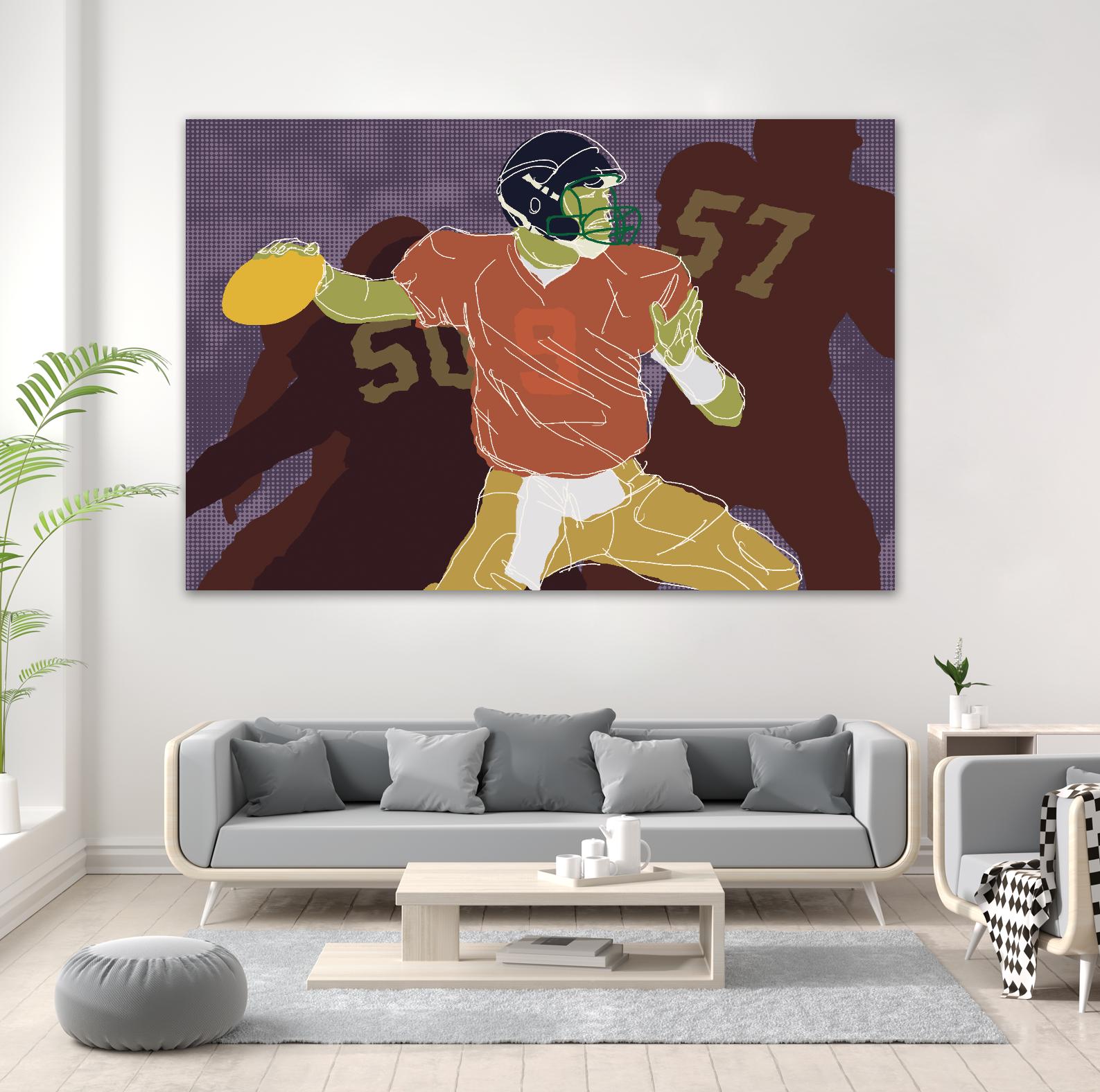 QB Ready by Robert Williamson on GIANT ART - yellow leisure