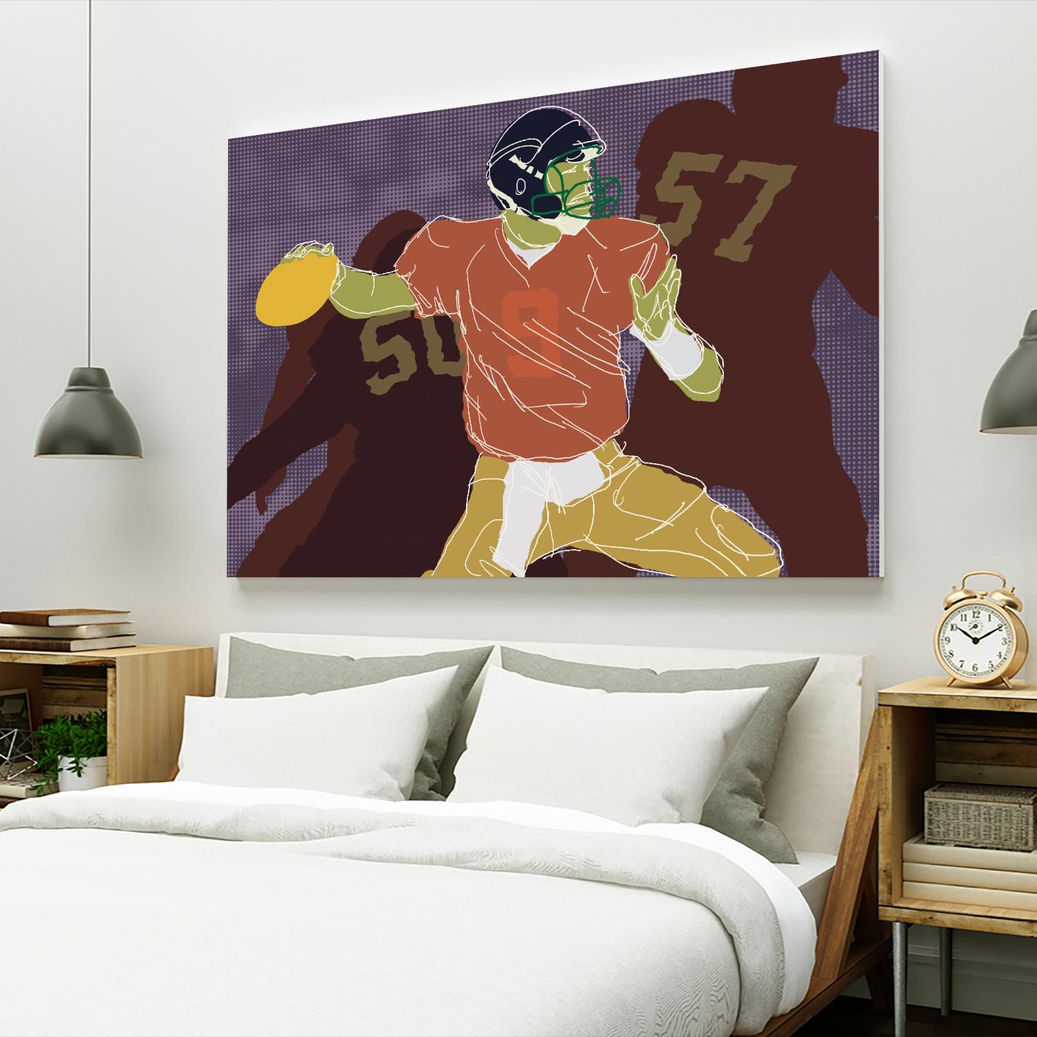 QB Ready by Robert Williamson on GIANT ART - yellow leisure