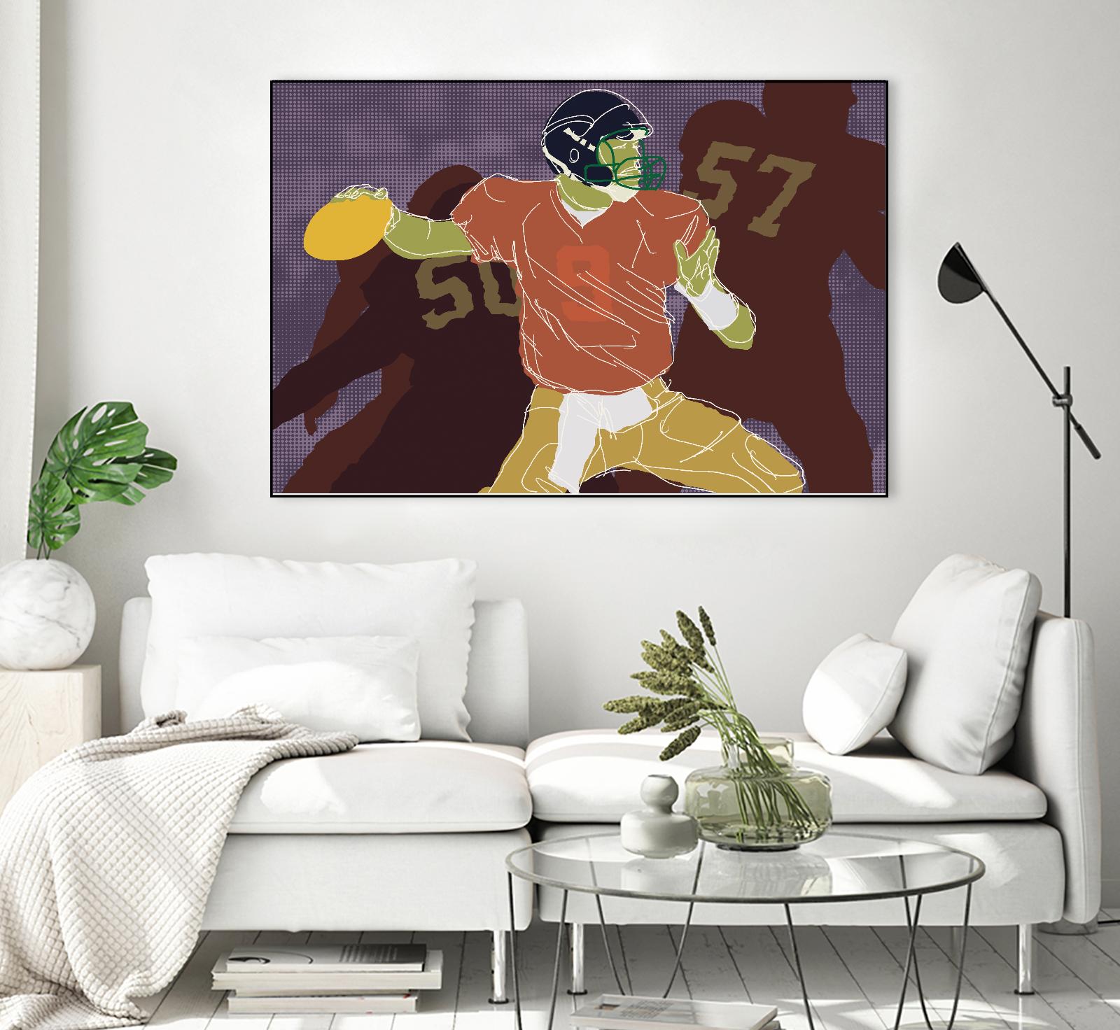 QB Ready by Robert Williamson on GIANT ART - yellow leisure