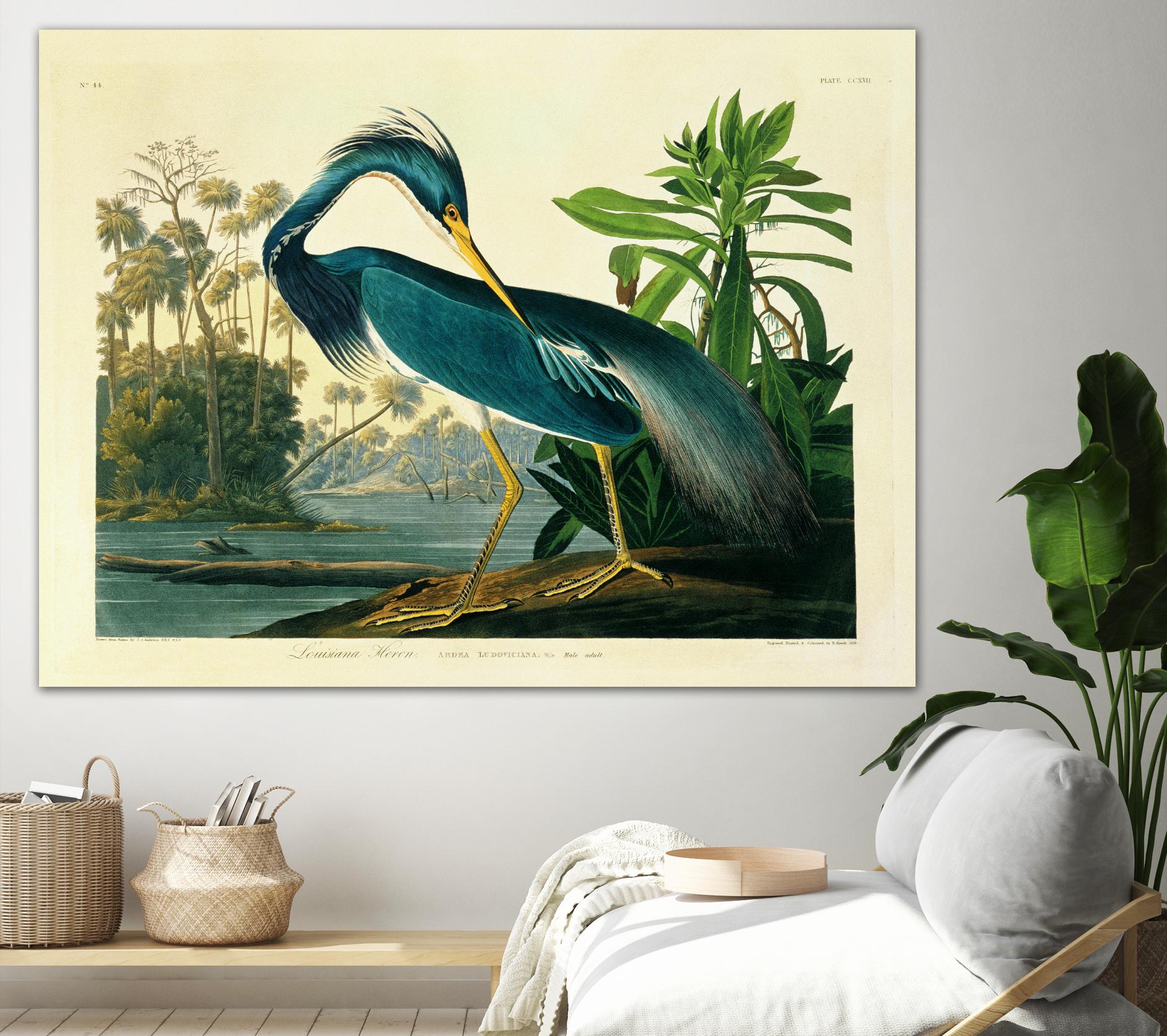 Louisiana Heron Plate 217 by Porter Design on GIANT ART - beige animals