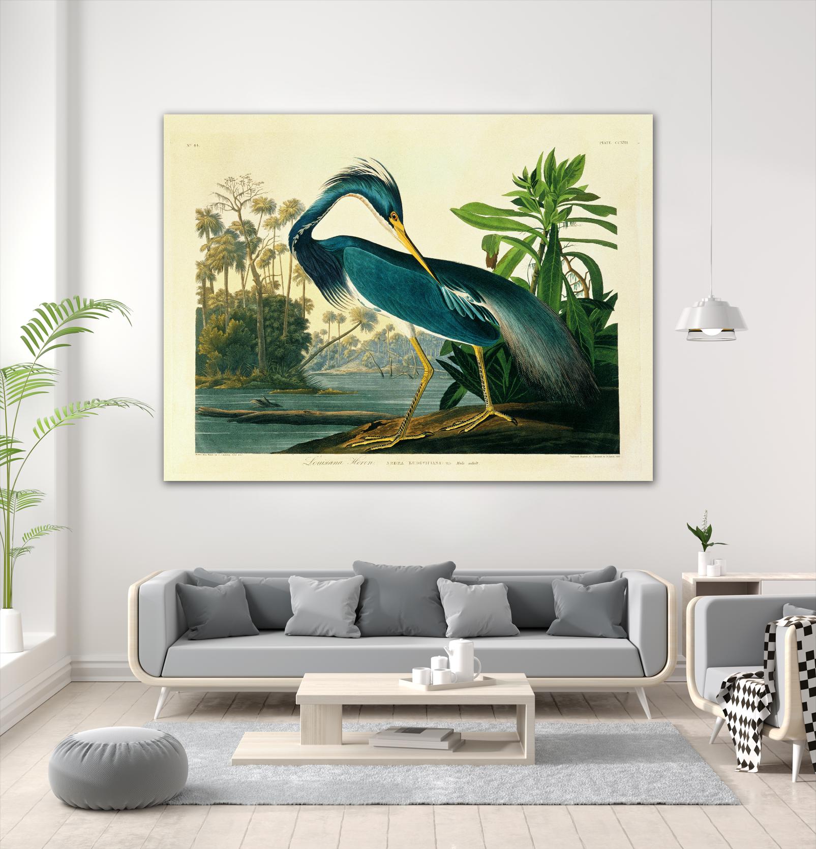 Louisiana Heron Plate 217 by Porter Design on GIANT ART - beige animals