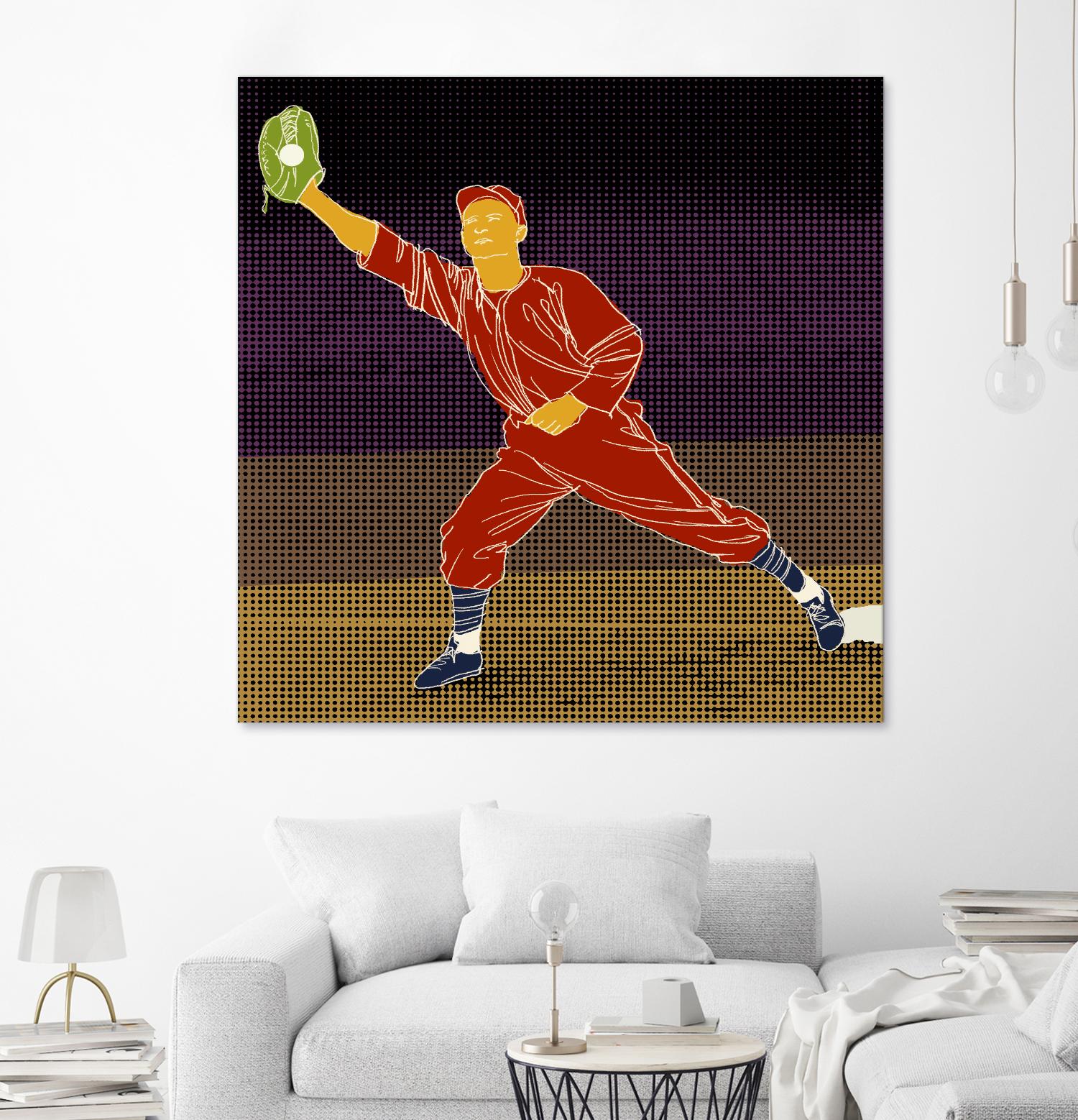 First Base Catch 2 by Robert Williamson on GIANT ART - yellow leisure