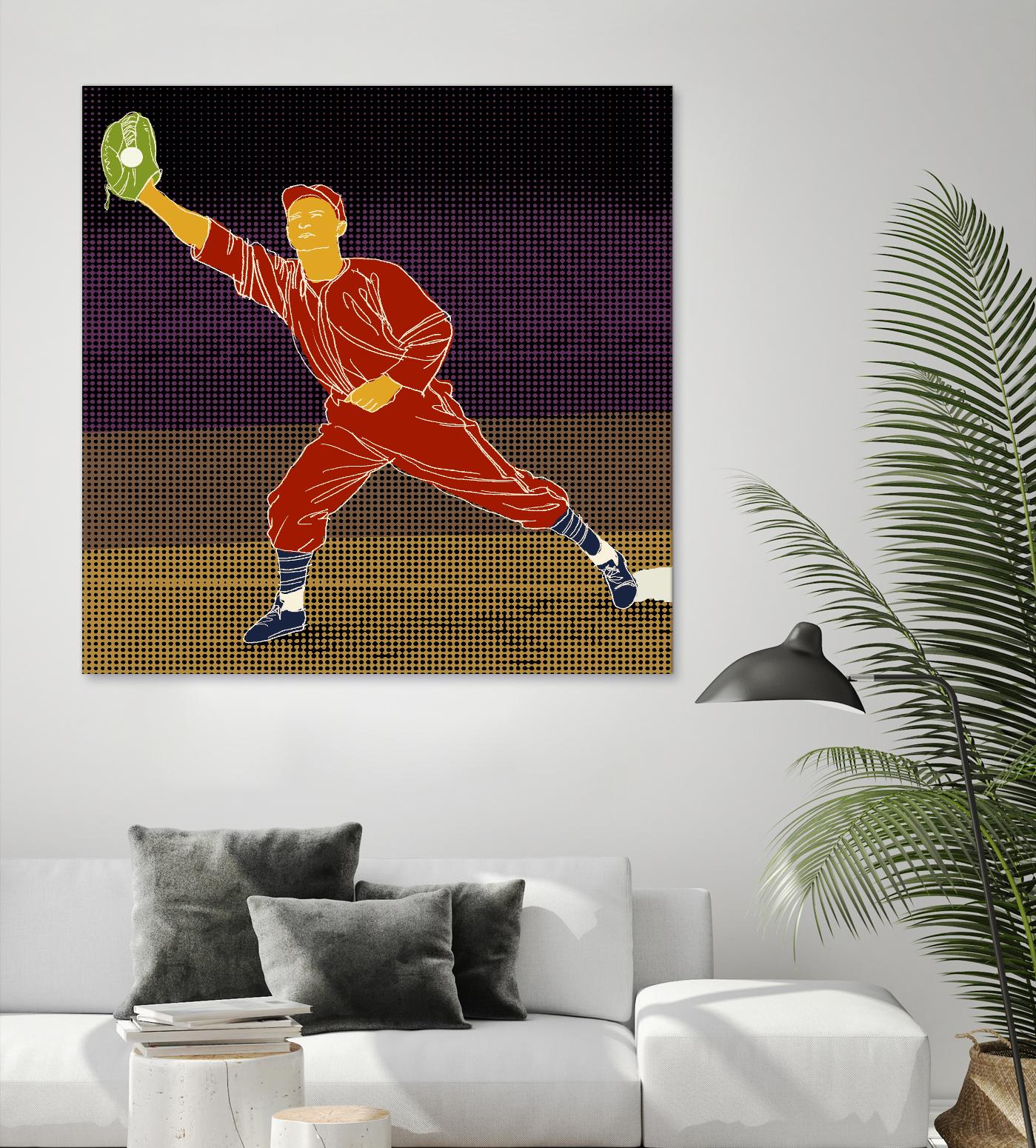 First Base Catch 2 by Robert Williamson on GIANT ART - yellow leisure