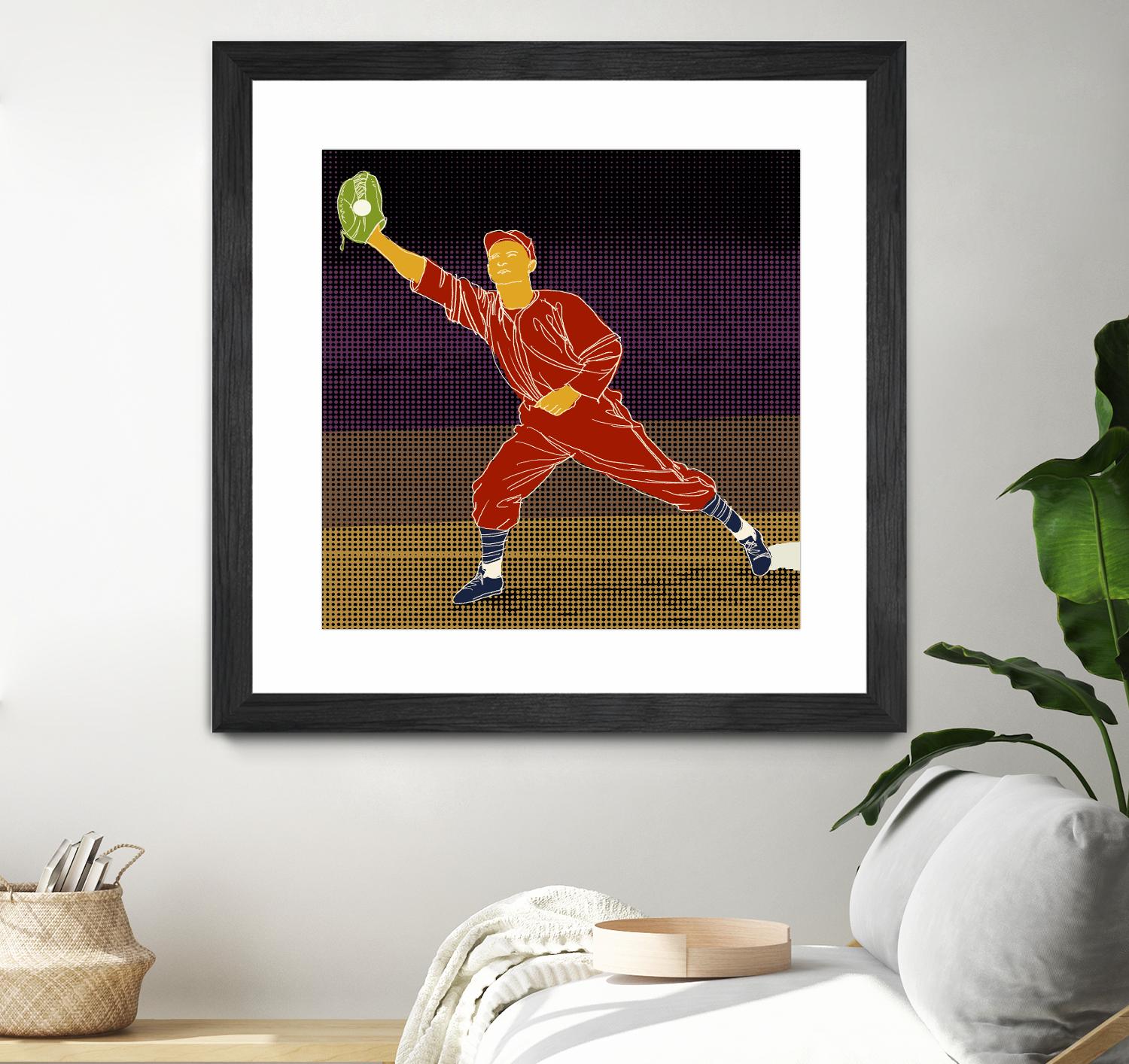 First Base Catch 2 by Robert Williamson on GIANT ART - yellow leisure