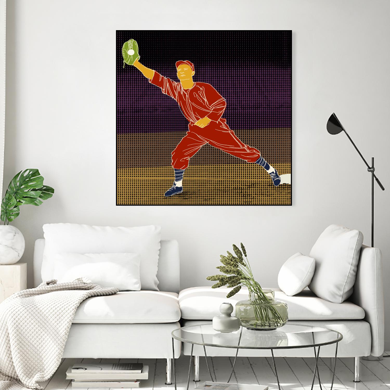 First Base Catch 2 by Robert Williamson on GIANT ART - yellow leisure