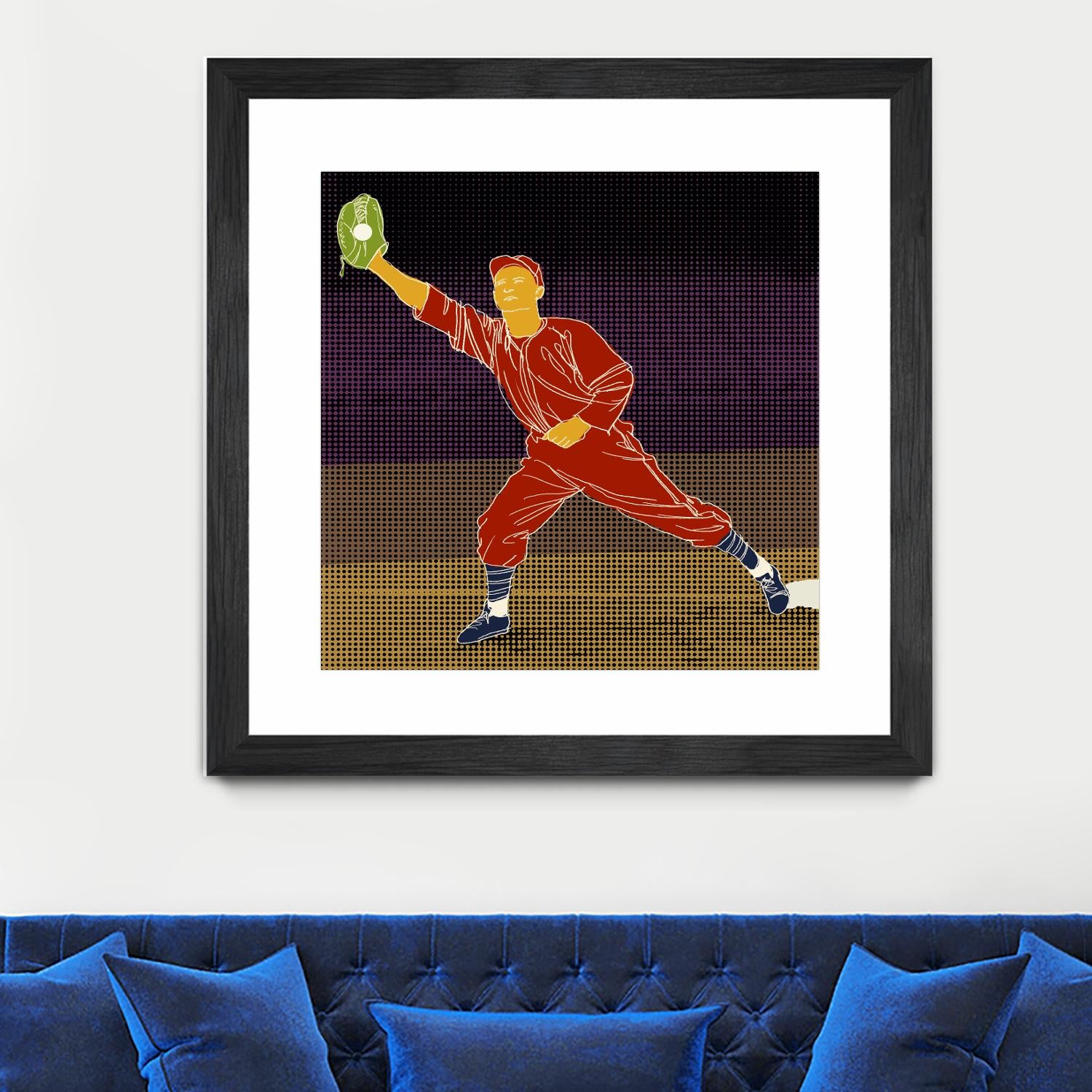 First Base Catch 2 by Robert Williamson on GIANT ART - yellow leisure