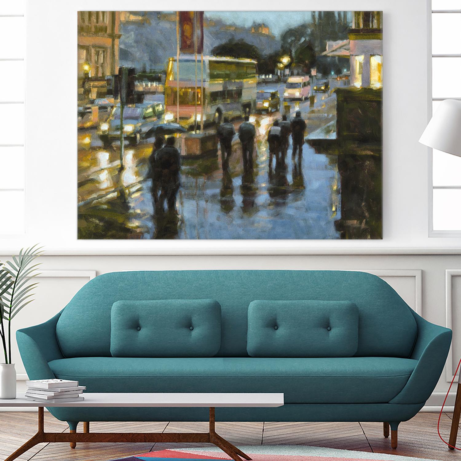 Edinburgh at Dusk by Desmond O'Hagan on GIANT ART - black everyday life