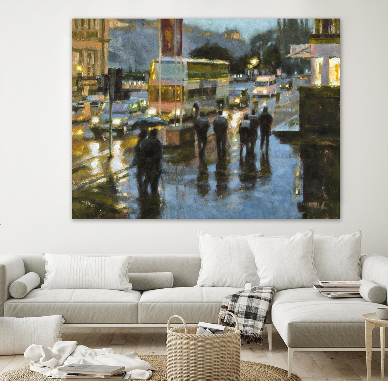 Edinburgh at Dusk by Desmond O'Hagan on GIANT ART - black everyday life