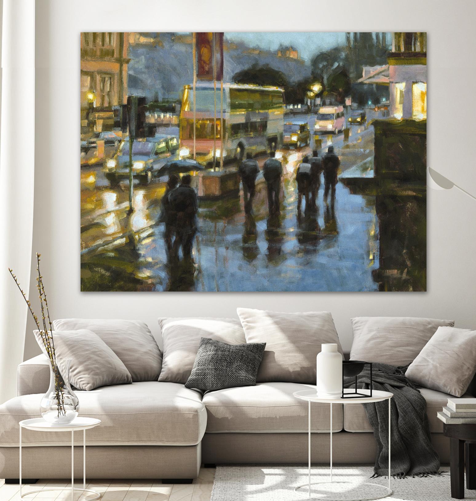 Edinburgh at Dusk by Desmond O'Hagan on GIANT ART - black everyday life