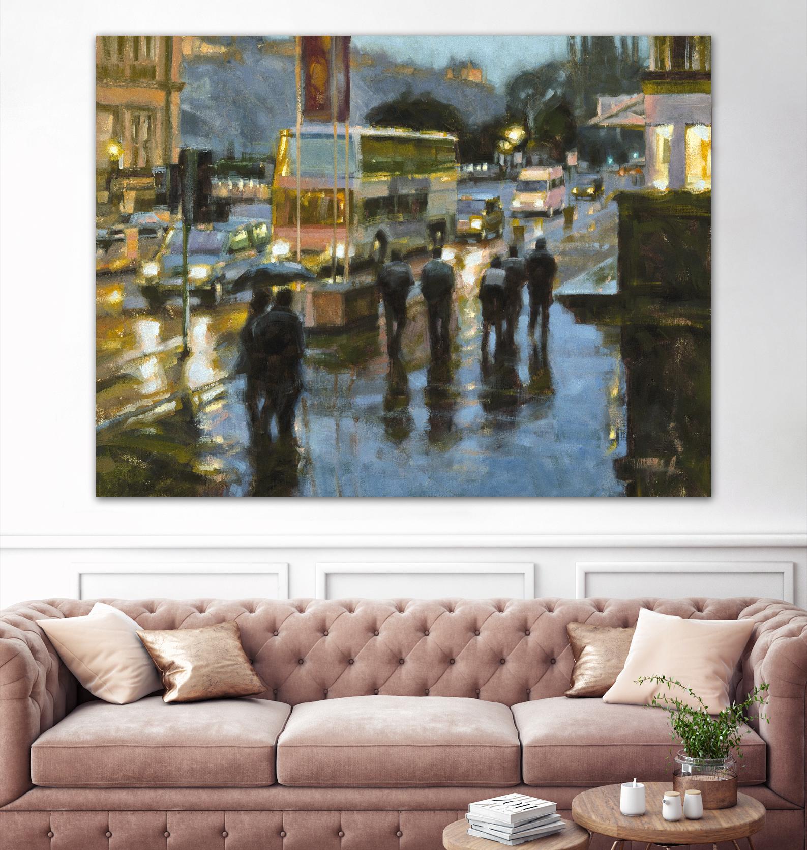 Edinburgh at Dusk by Desmond O'Hagan on GIANT ART - black everyday life