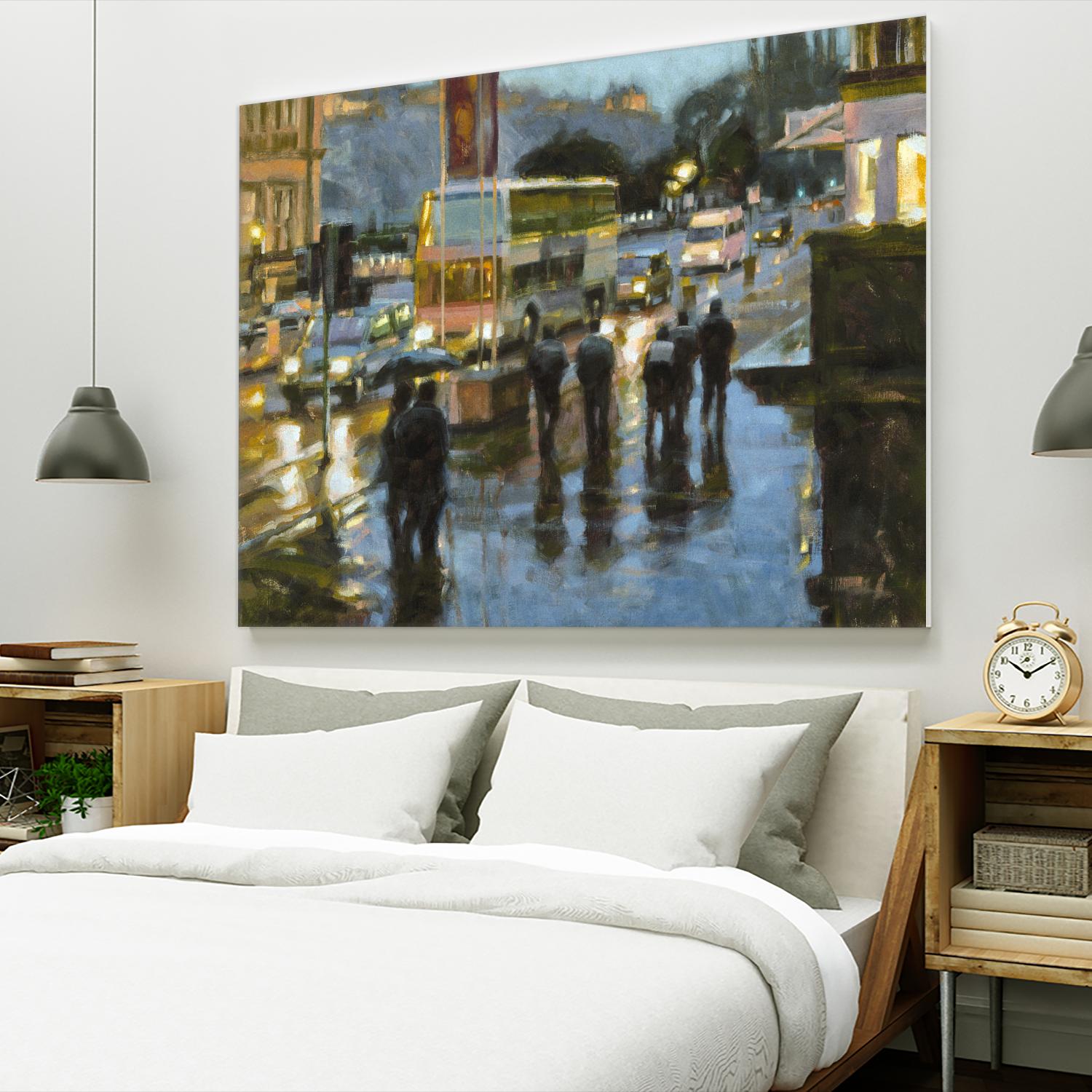 Edinburgh at Dusk by Desmond O'Hagan on GIANT ART - black everyday life