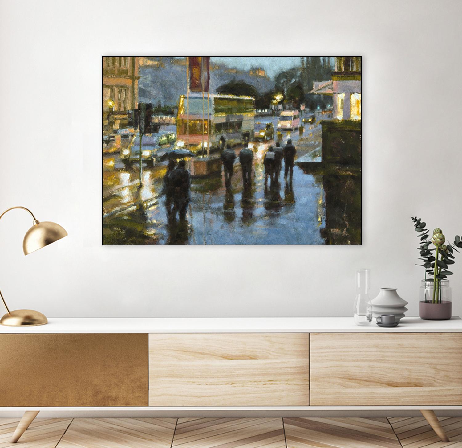 Edinburgh at Dusk by Desmond O'Hagan on GIANT ART - black everyday life