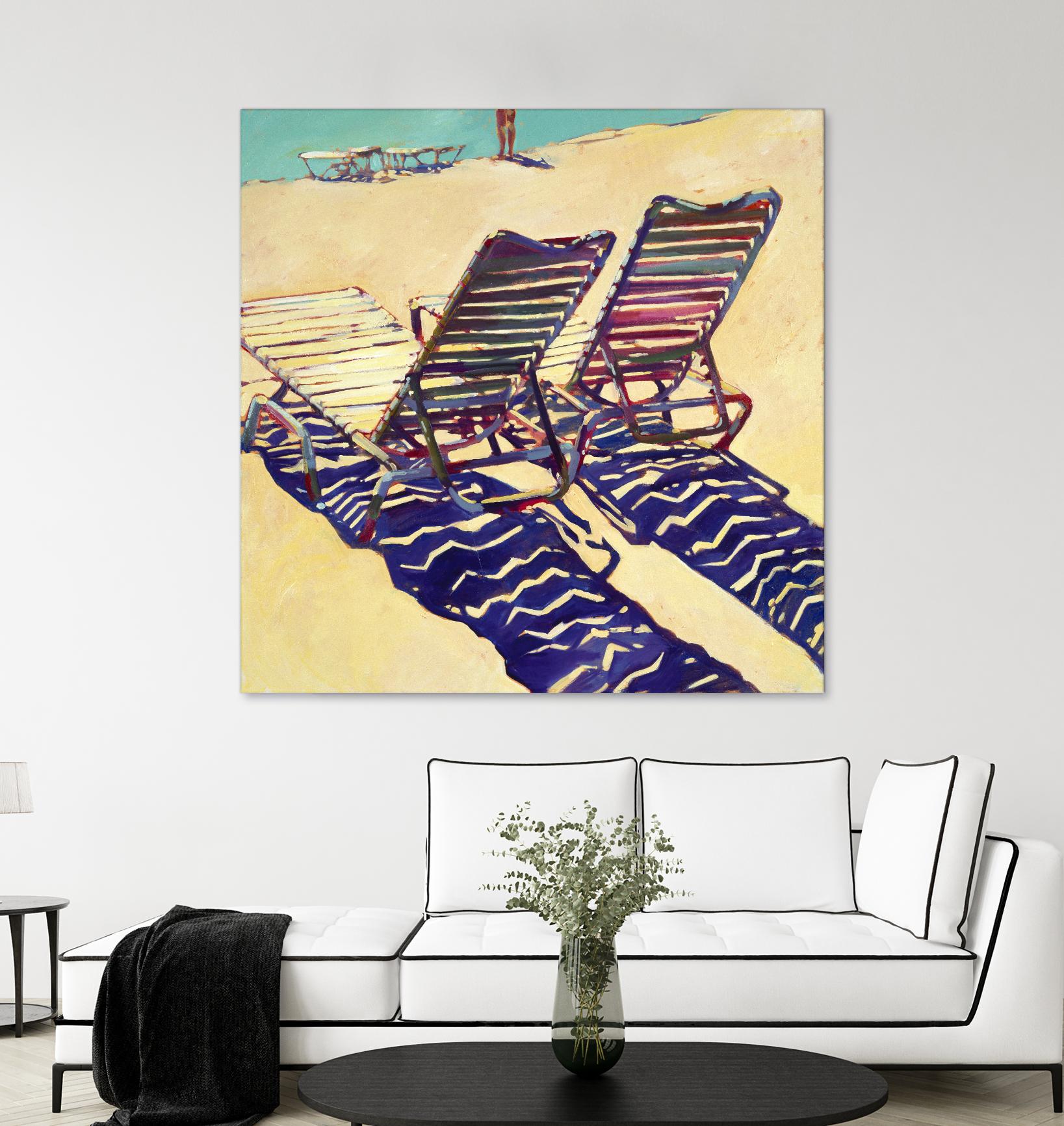 Seating for Two by Darrell Hill on GIANT ART - purple sea scene