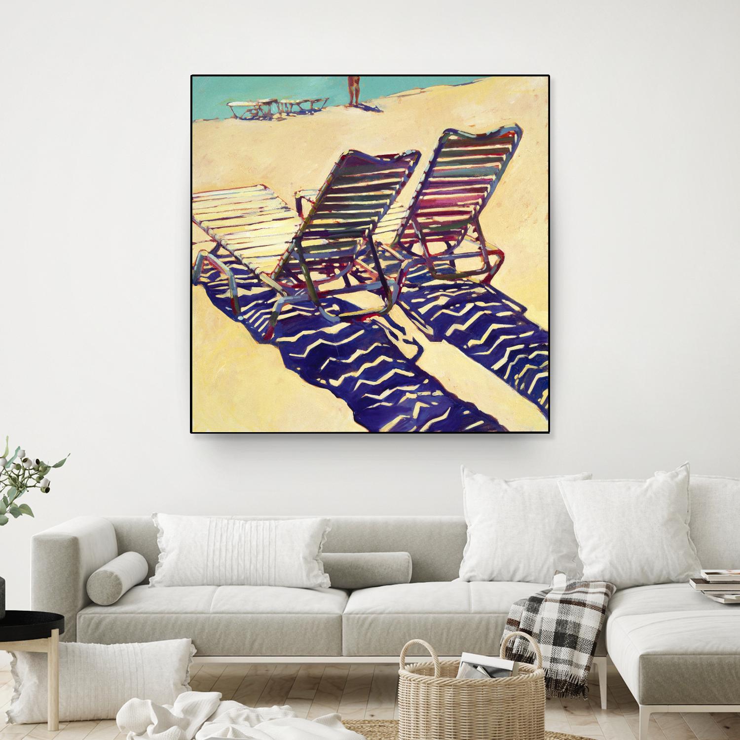 Seating for Two by Darrell Hill on GIANT ART - purple sea scene