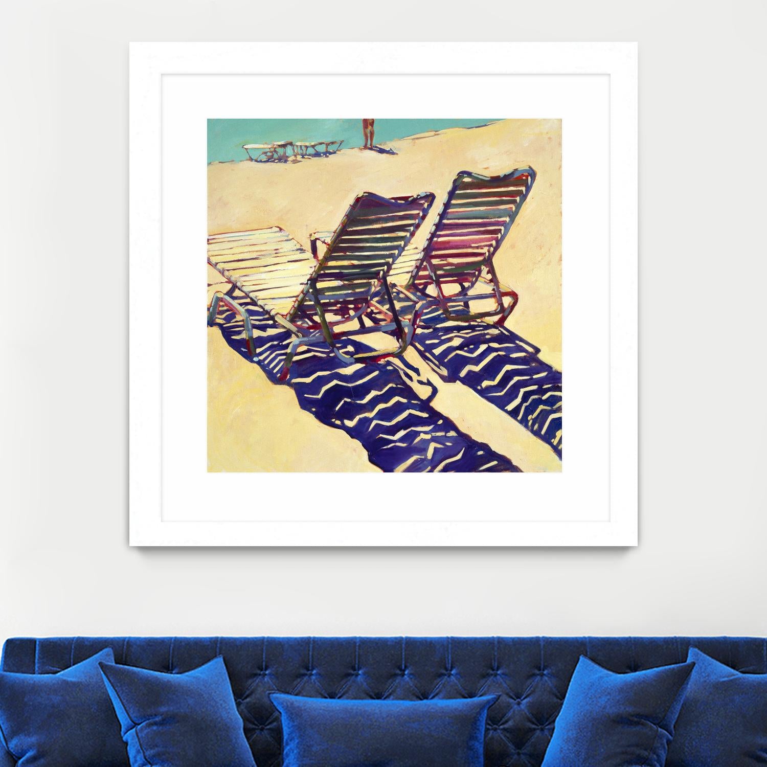 Seating for Two by Darrell Hill on GIANT ART - purple sea scene