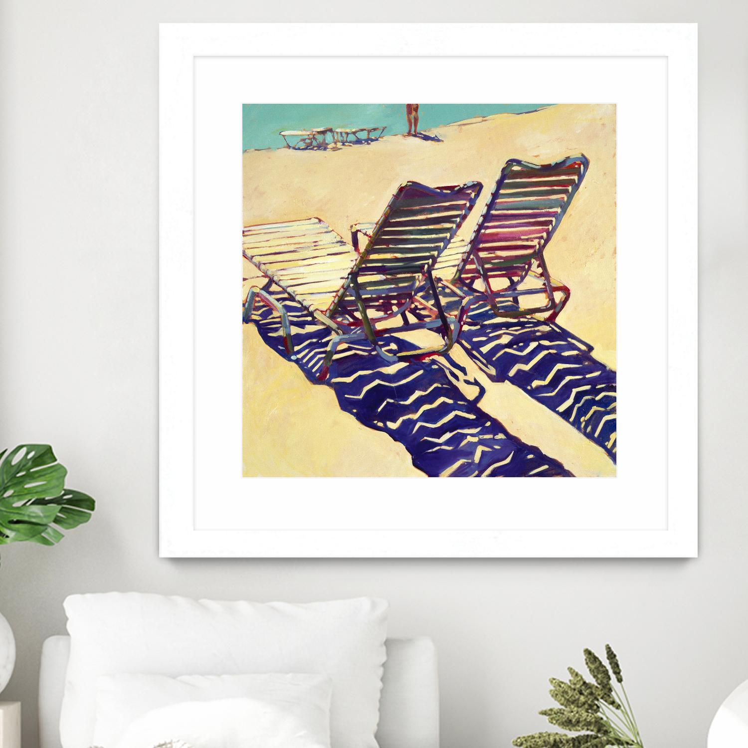 Seating for Two by Darrell Hill on GIANT ART - purple sea scene