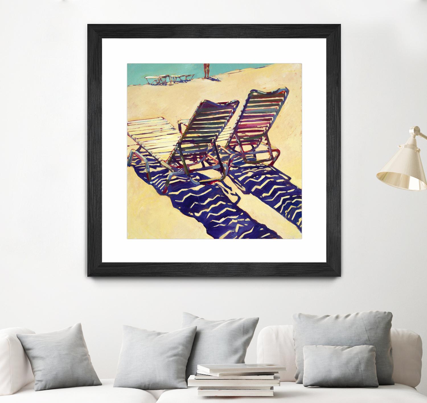 Seating for Two by Darrell Hill on GIANT ART - purple sea scene