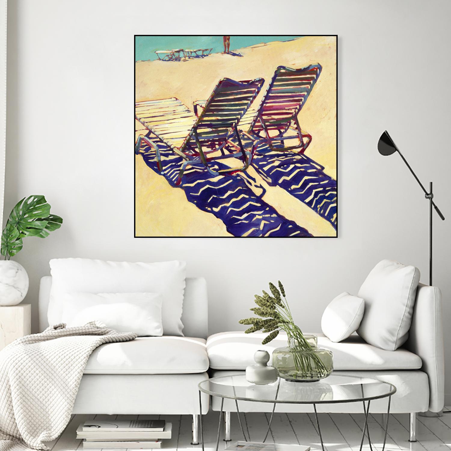 Seating for Two by Darrell Hill on GIANT ART - purple sea scene