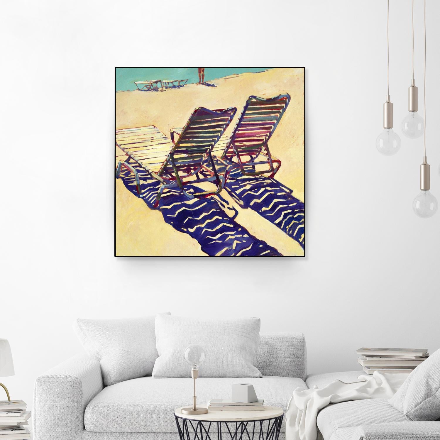 Seating for Two by Darrell Hill on GIANT ART - purple sea scene