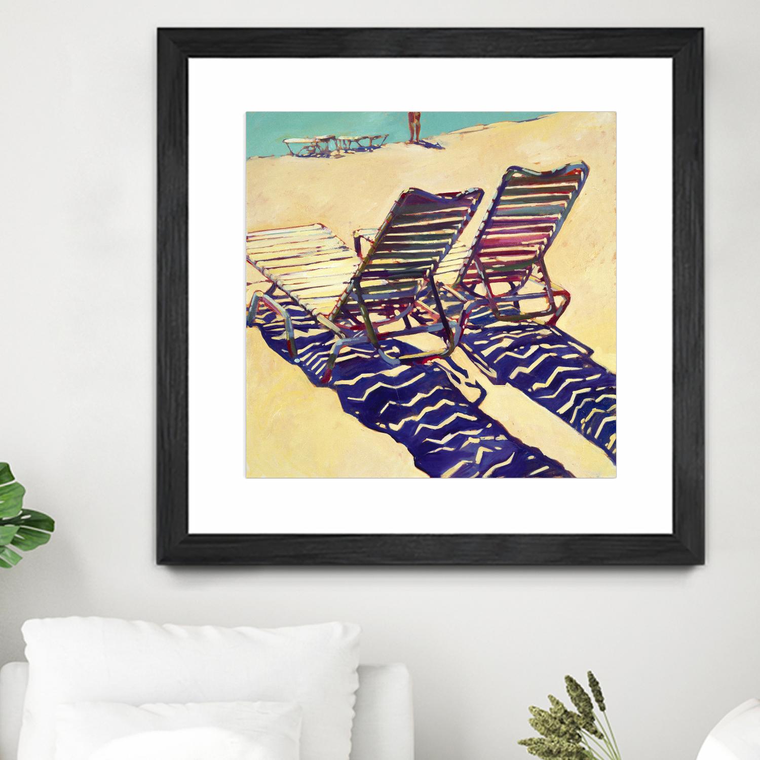 Seating for Two by Darrell Hill on GIANT ART - purple sea scene