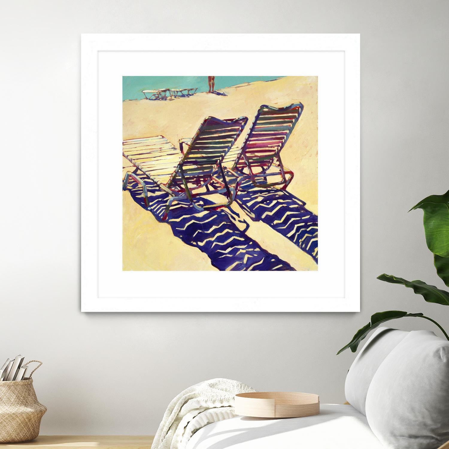 Seating for Two by Darrell Hill on GIANT ART - purple sea scene