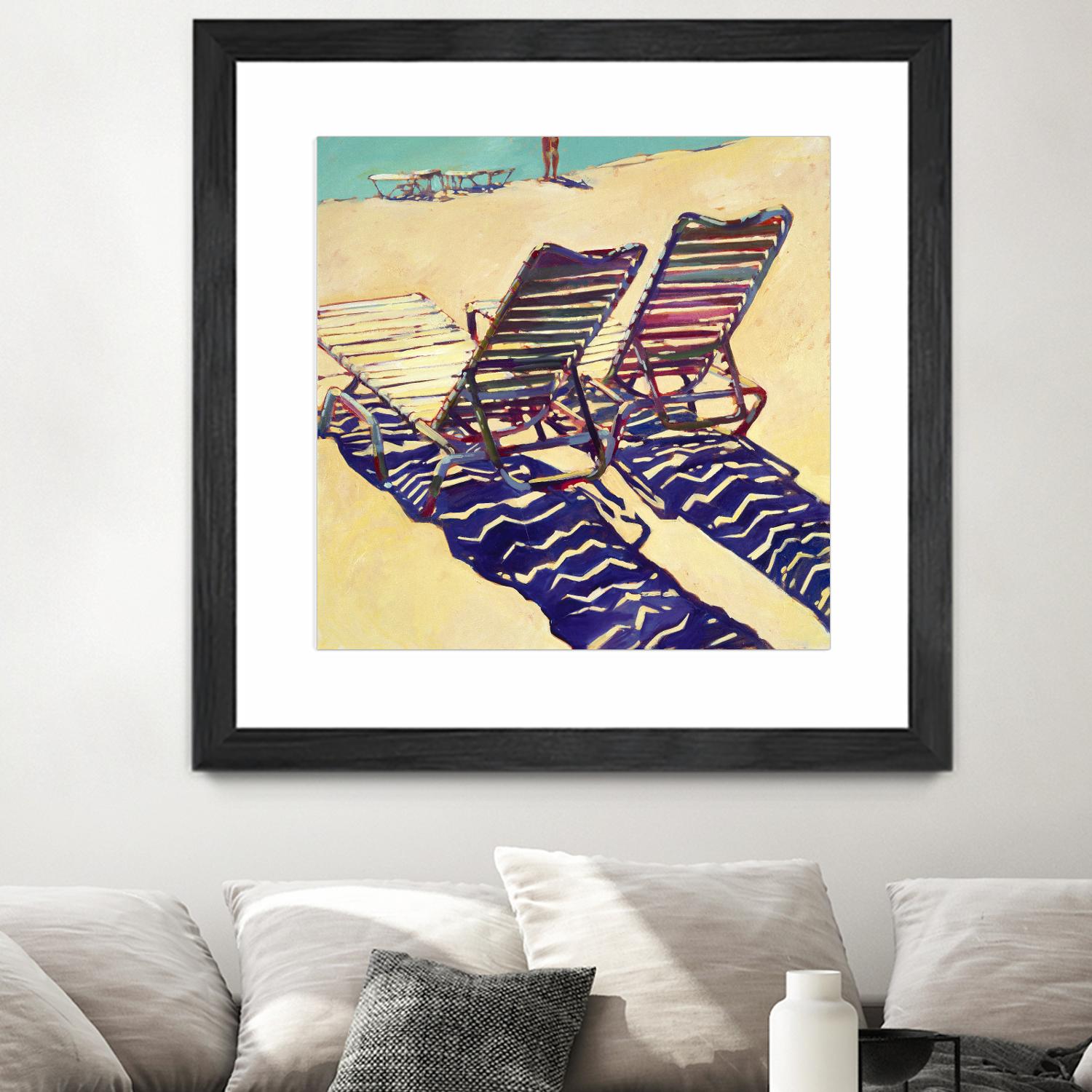 Seating for Two by Darrell Hill on GIANT ART - purple sea scene