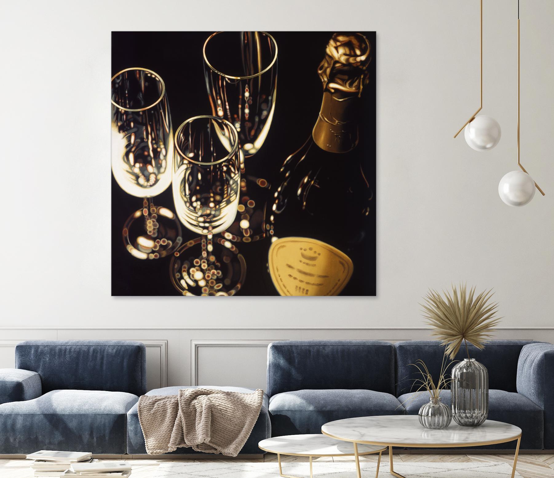 Champagne For Three by Ray Pelley on GIANT ART - white fruit-food-drink