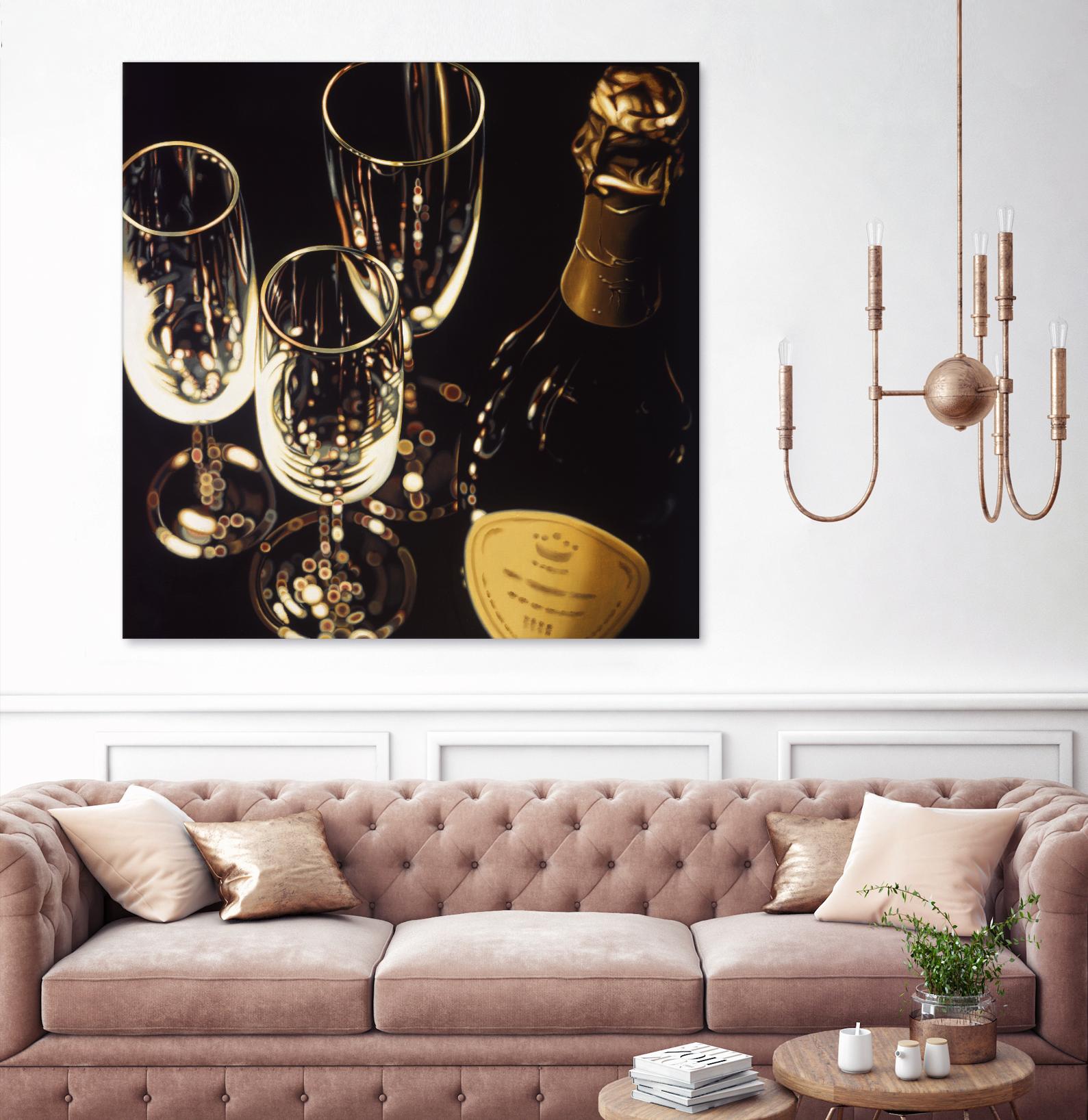 Champagne For Three by Ray Pelley on GIANT ART - white fruit-food-drink