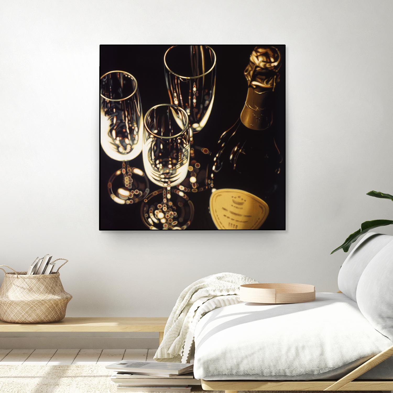 Champagne For Three by Ray Pelley on GIANT ART - white fruit-food-drink