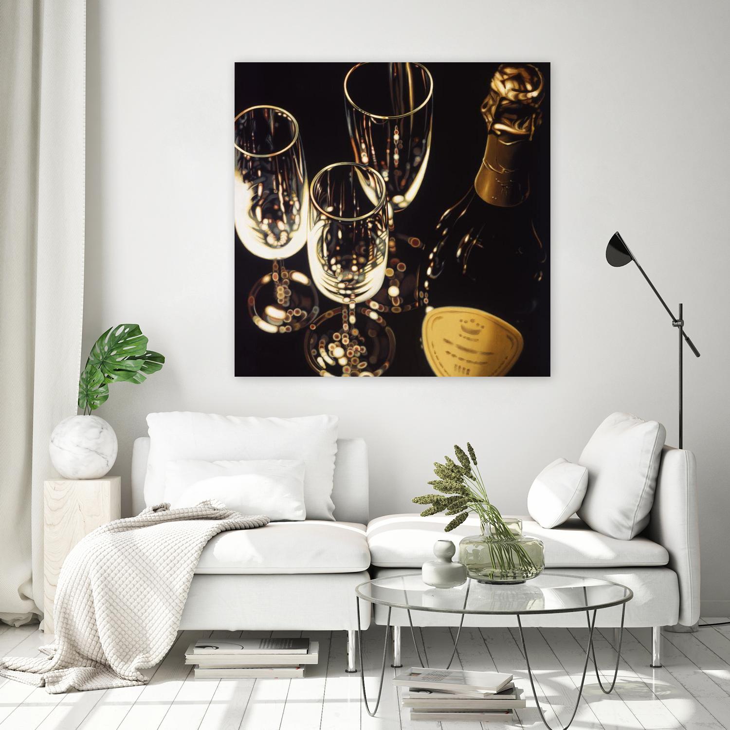 Champagne For Three by Ray Pelley on GIANT ART - white fruit-food-drink