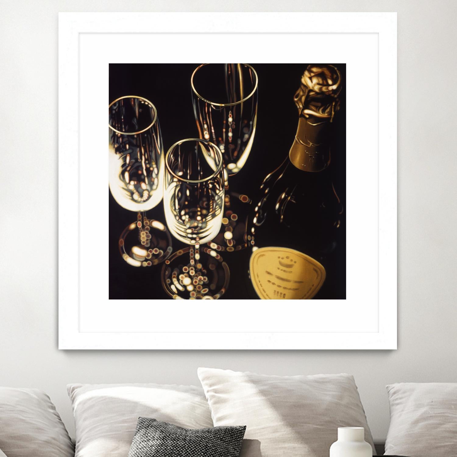 Champagne For Three by Ray Pelley on GIANT ART - white fruit-food-drink