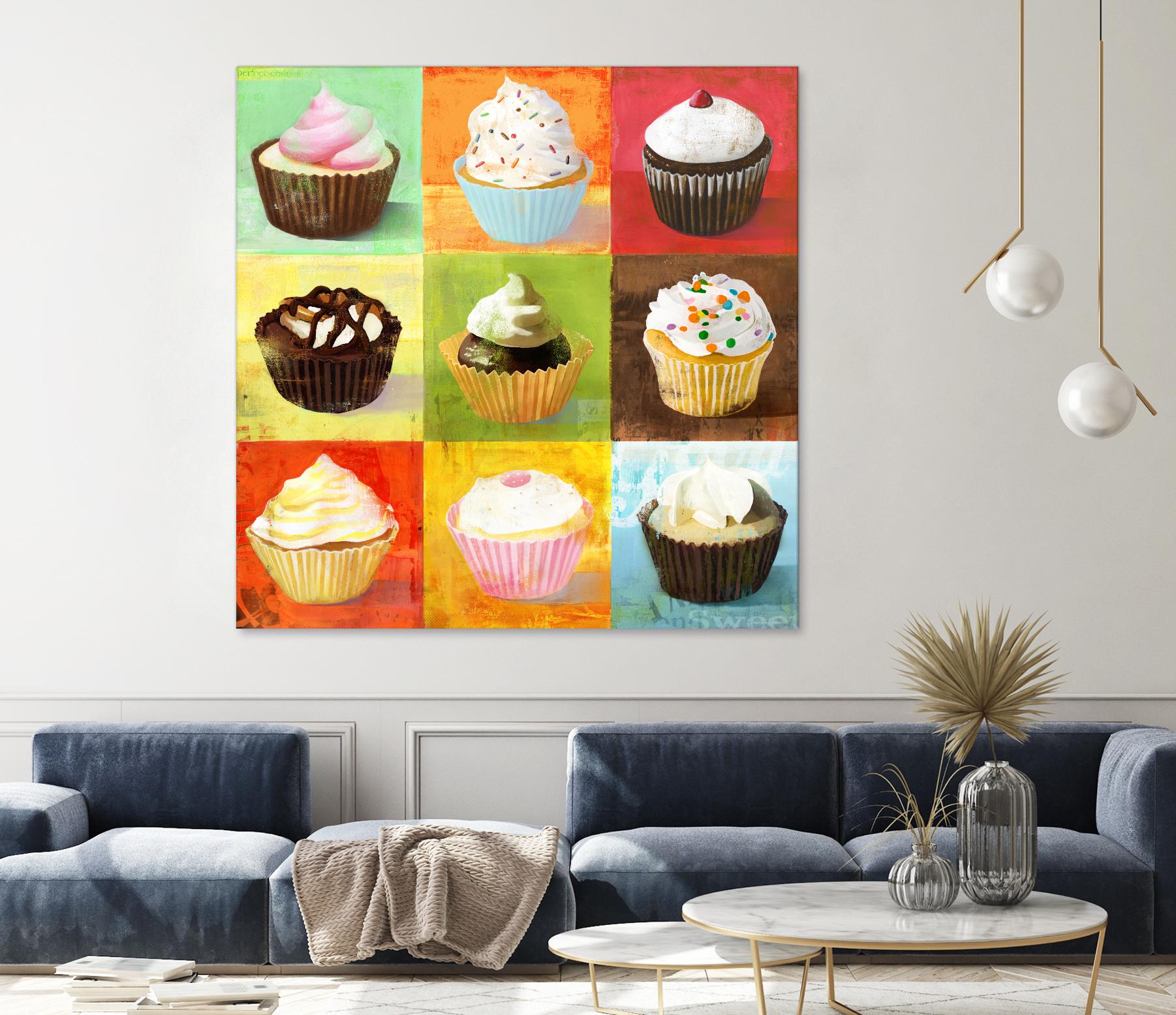 Enjoy Cupcakes by Cory Steffen on GIANT ART - yellow fruit-food-drink