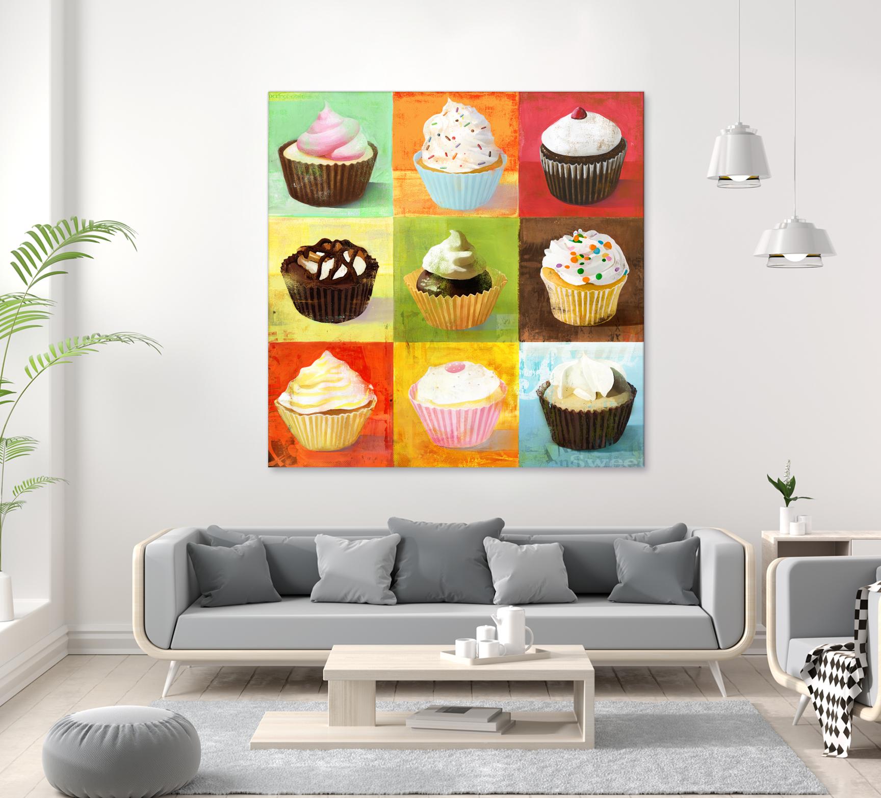 Enjoy Cupcakes by Cory Steffen on GIANT ART - yellow fruit-food-drink